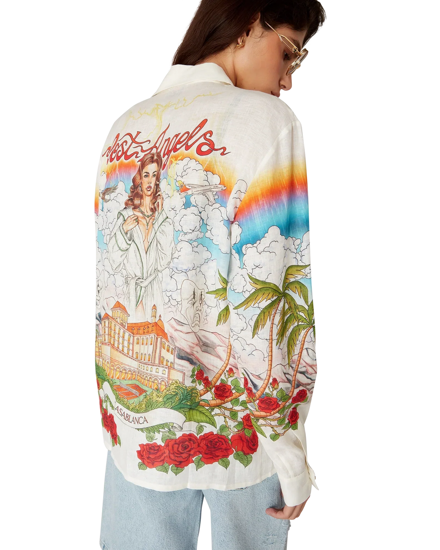 Chateau Long Sleeve Linen Shirt | Casablanca Paris | Image 4