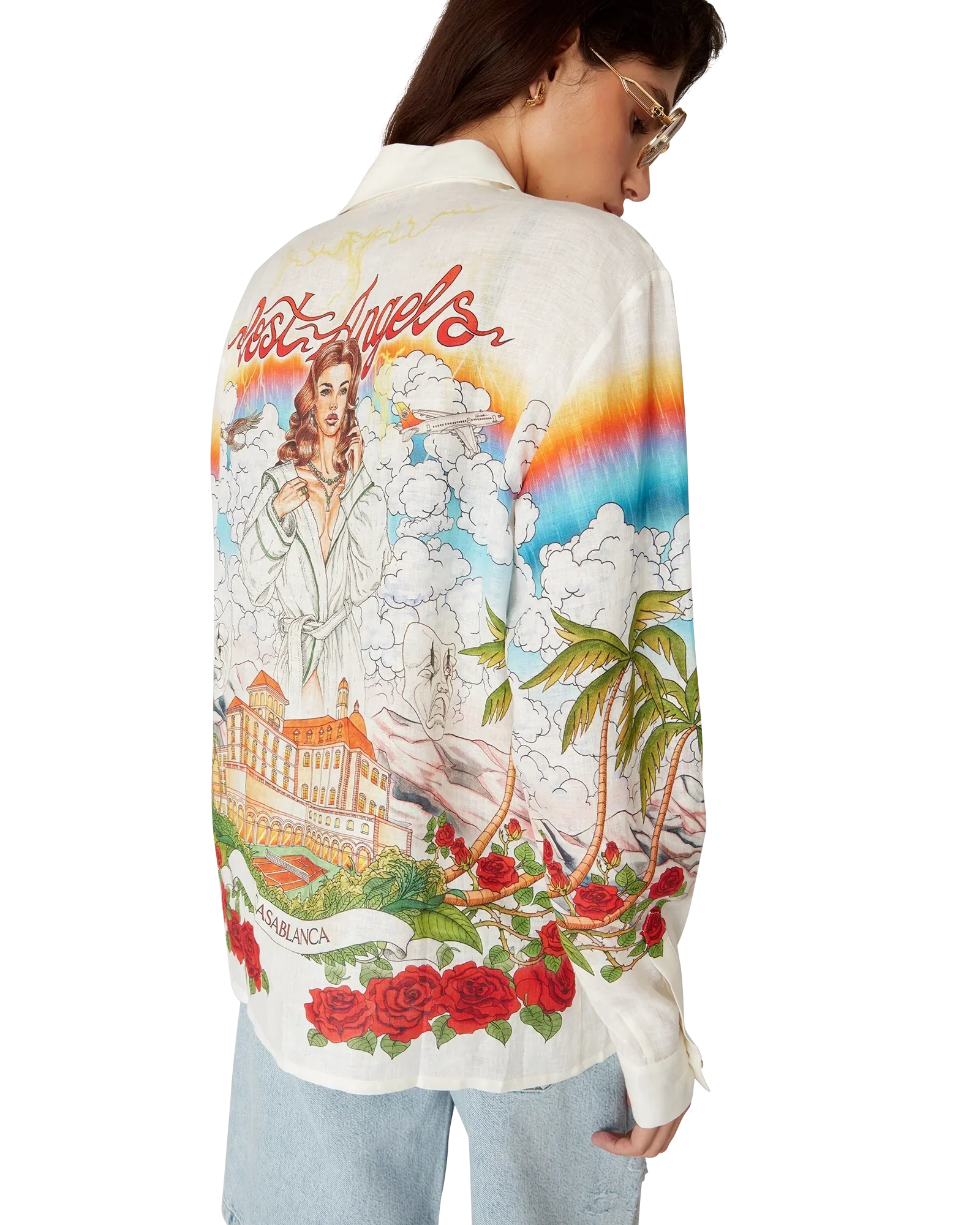Chateau Long Sleeve Linen Shirt | Casablanca Paris | Image 4