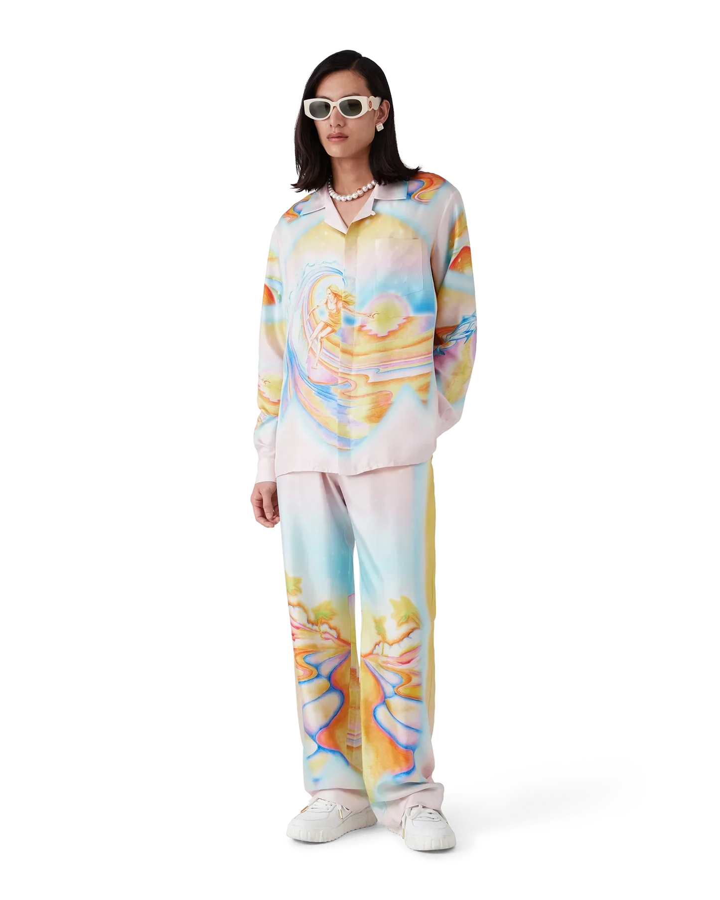 Psychedelic Nirvana Long Sleeve Silk Shirt | Casablanca Paris | Image 6