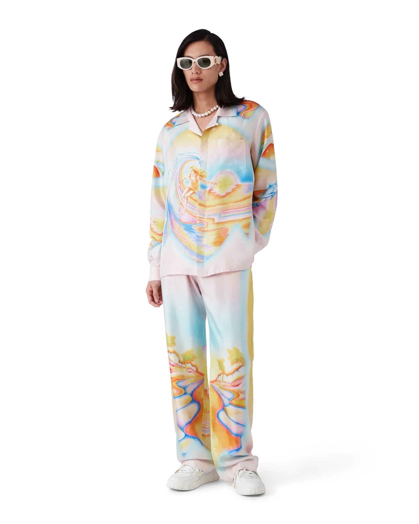 Psychedelic Nirvana Long Sleeve Silk Shirt | Casablanca Paris | Image 6
