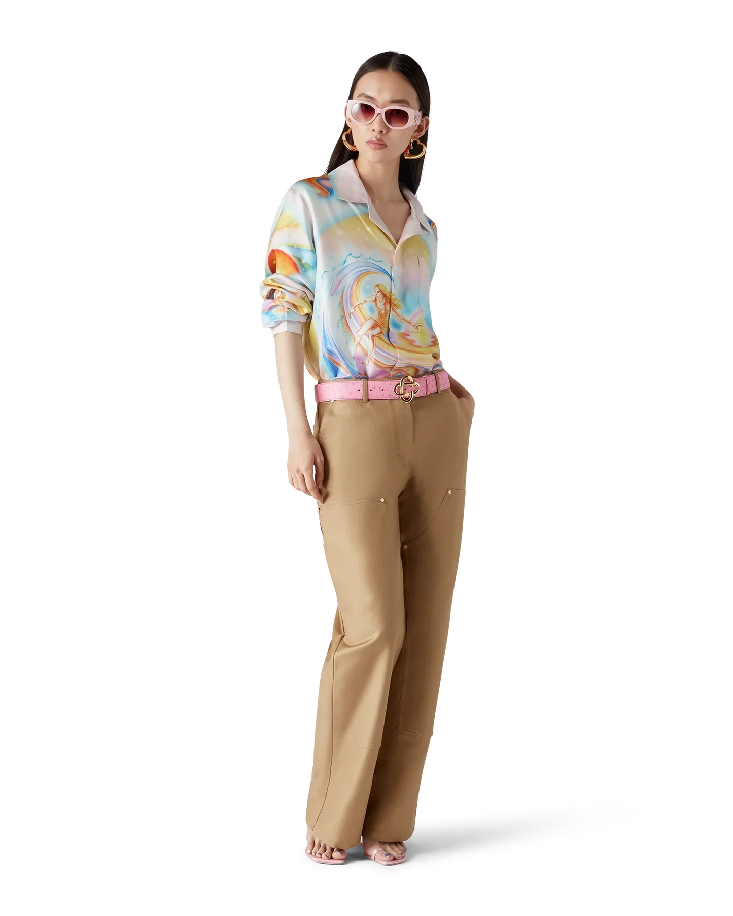 Psychedelic Nirvana Long Sleeve Silk Shirt | Casablanca Paris | Image 2