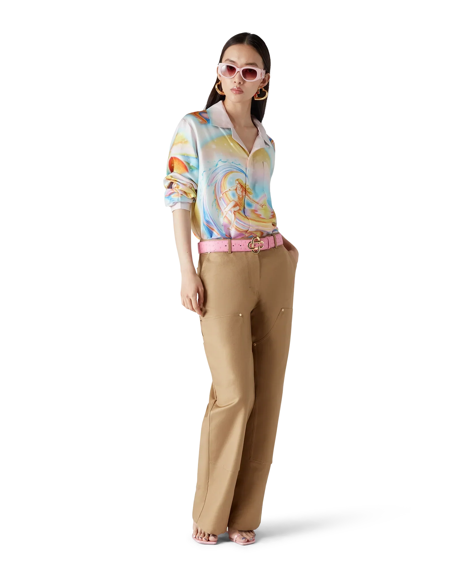 Psychedelic Nirvana Long Sleeve Silk Shirt | Casablanca Paris | Image 2