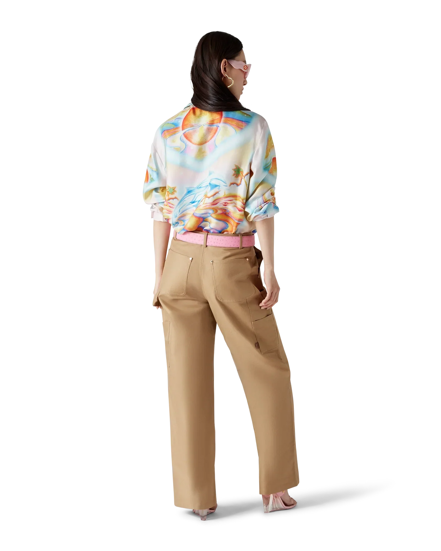 Psychedelic Nirvana Long Sleeve Silk Shirt | Casablanca Paris | Image 3