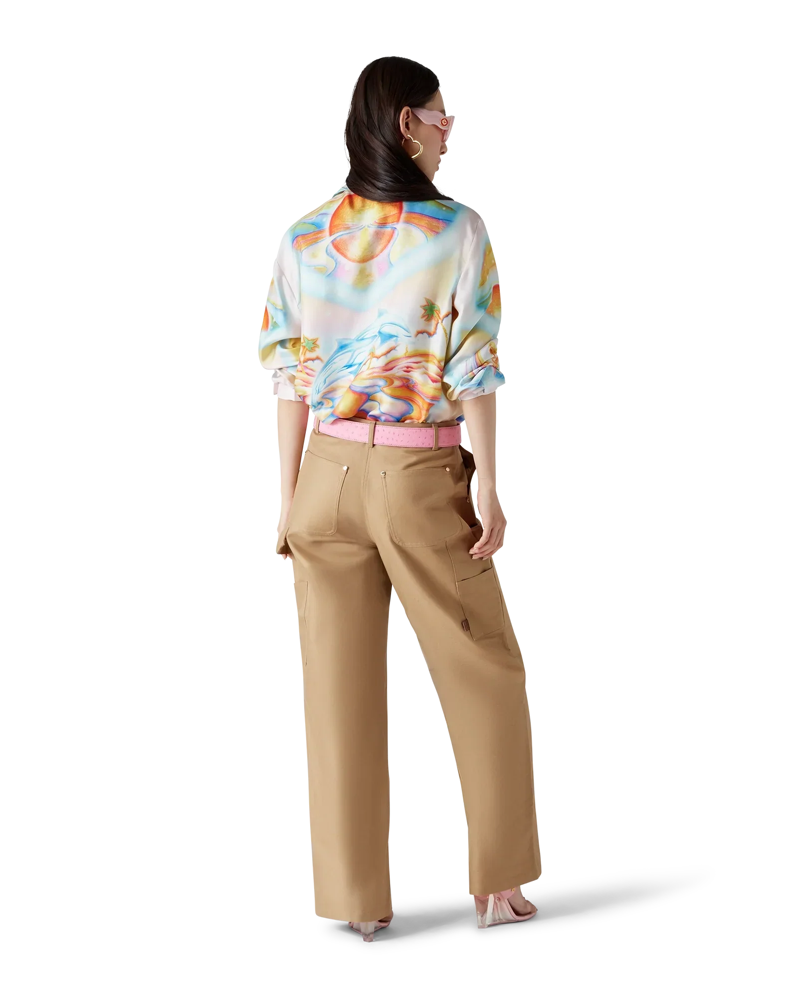 Psychedelic Nirvana Long Sleeve Silk Shirt | Casablanca Paris | Image 3