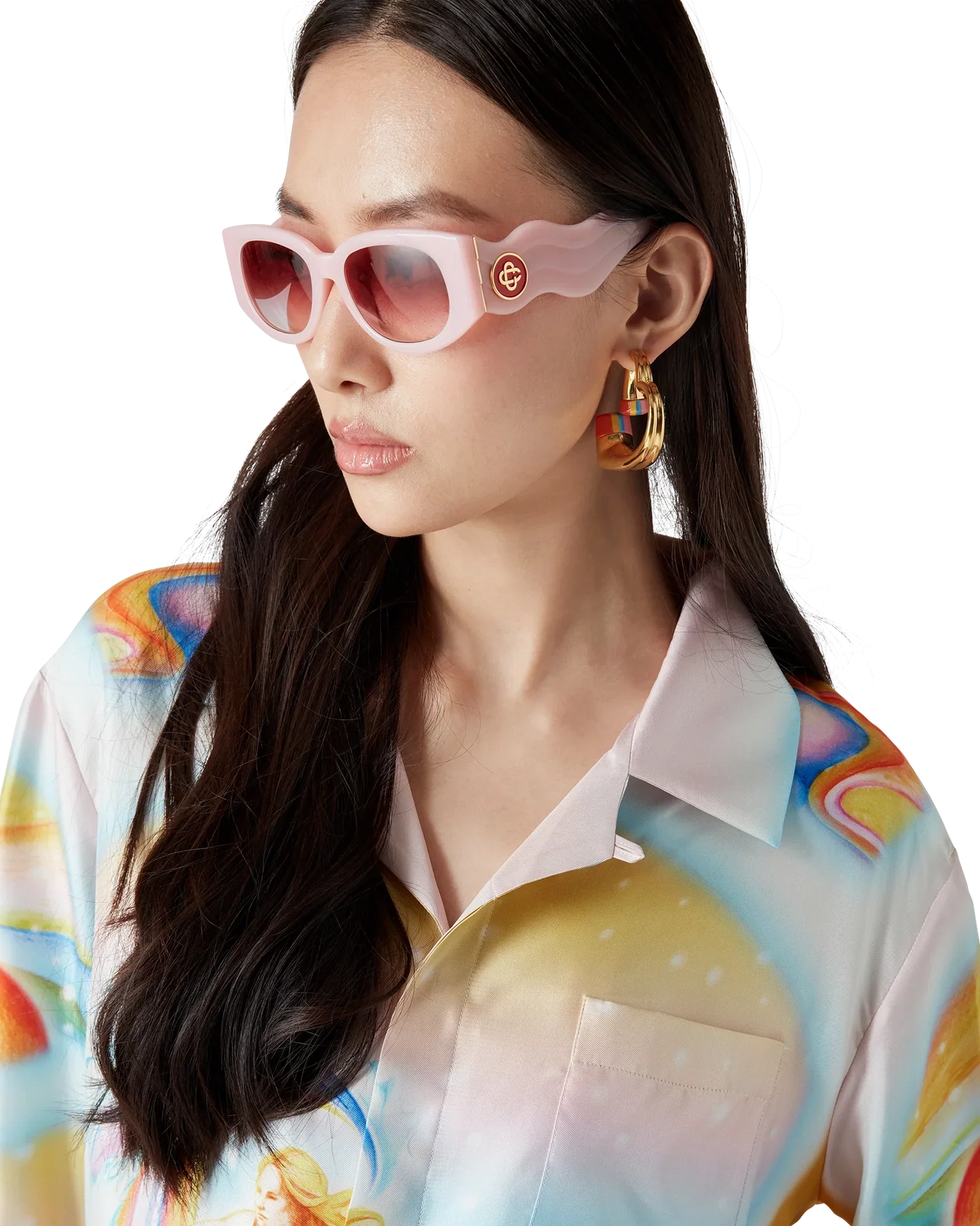 Psychedelic Nirvana Long Sleeve Silk Shirt | Casablanca Paris | Image 4