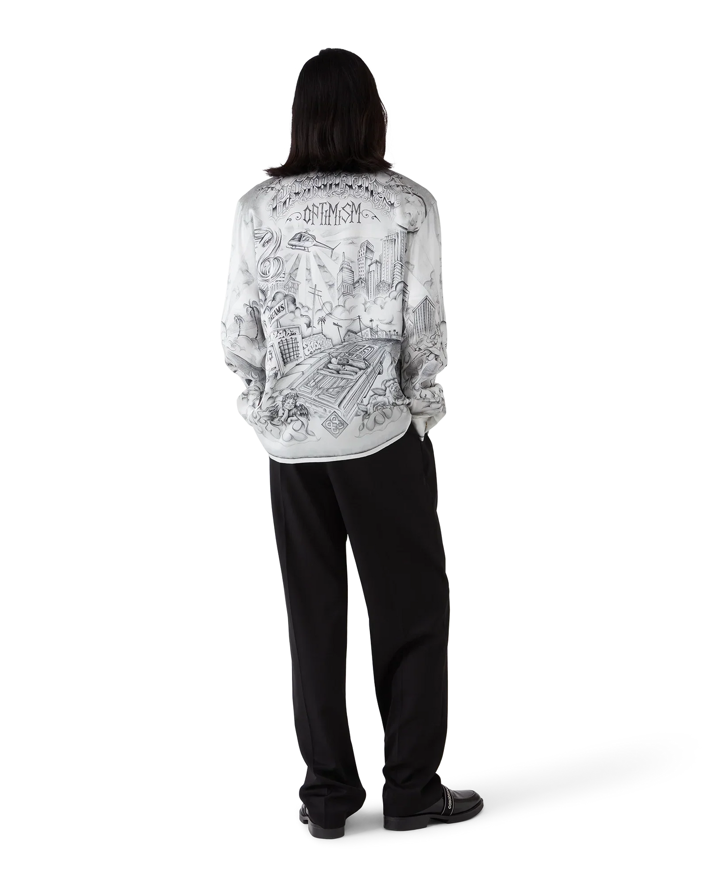 Tattoo Long Sleeve Silk Shirt | Casablanca Paris | Image 7