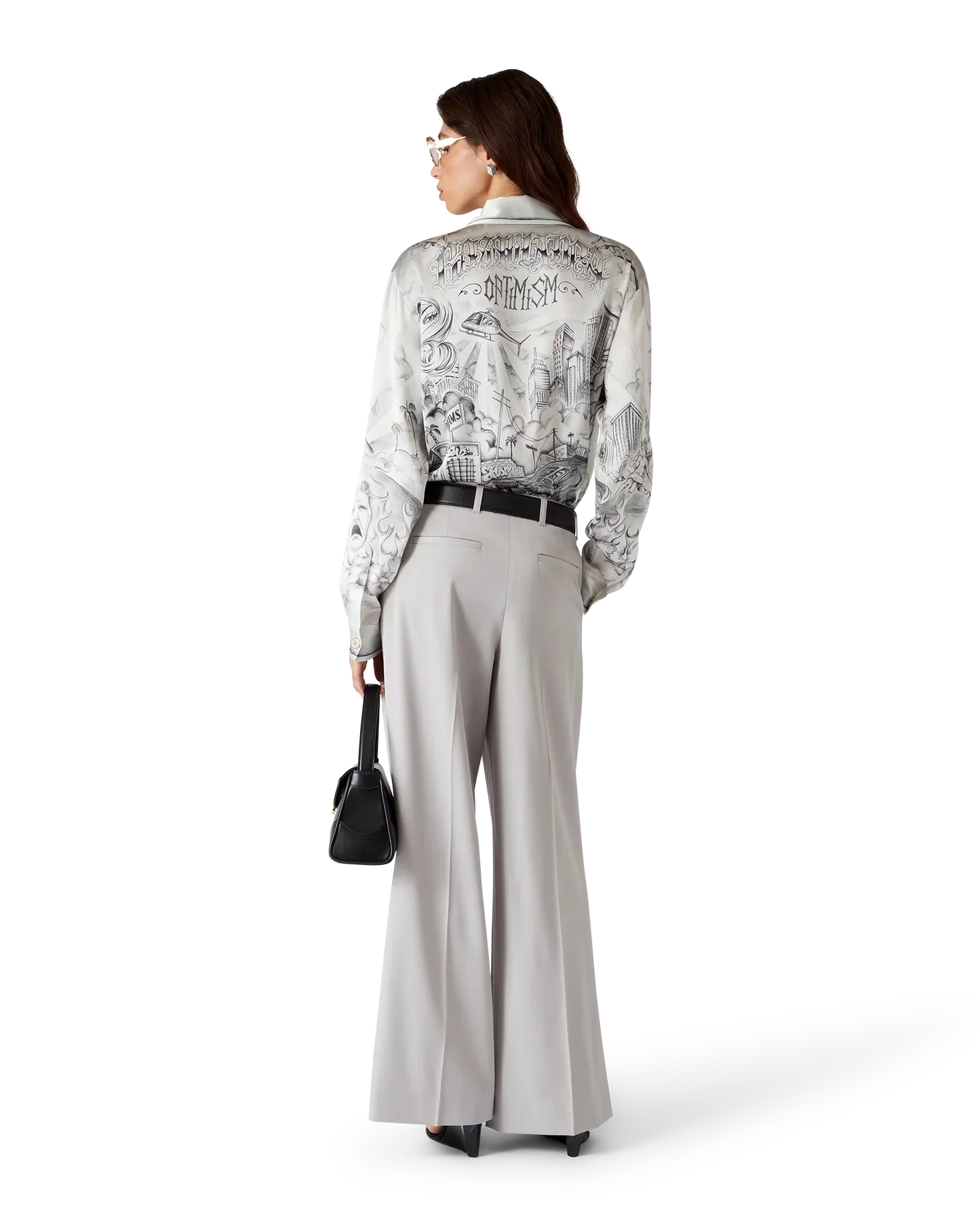 Tattoo Long Sleeve Silk Shirt | Casablanca Paris | Image 3