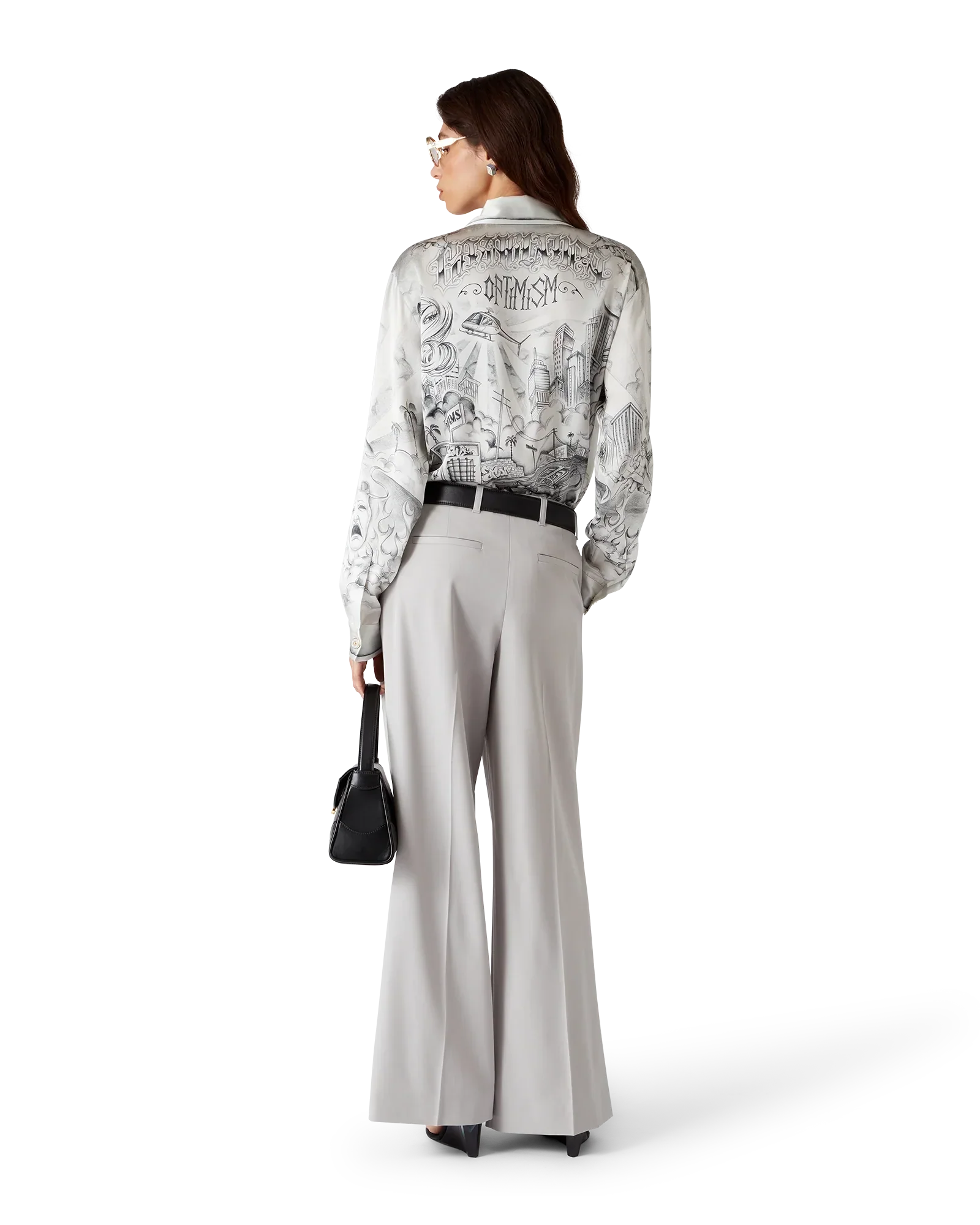 Tattoo Long Sleeve Silk Shirt | Casablanca Paris | Image 3