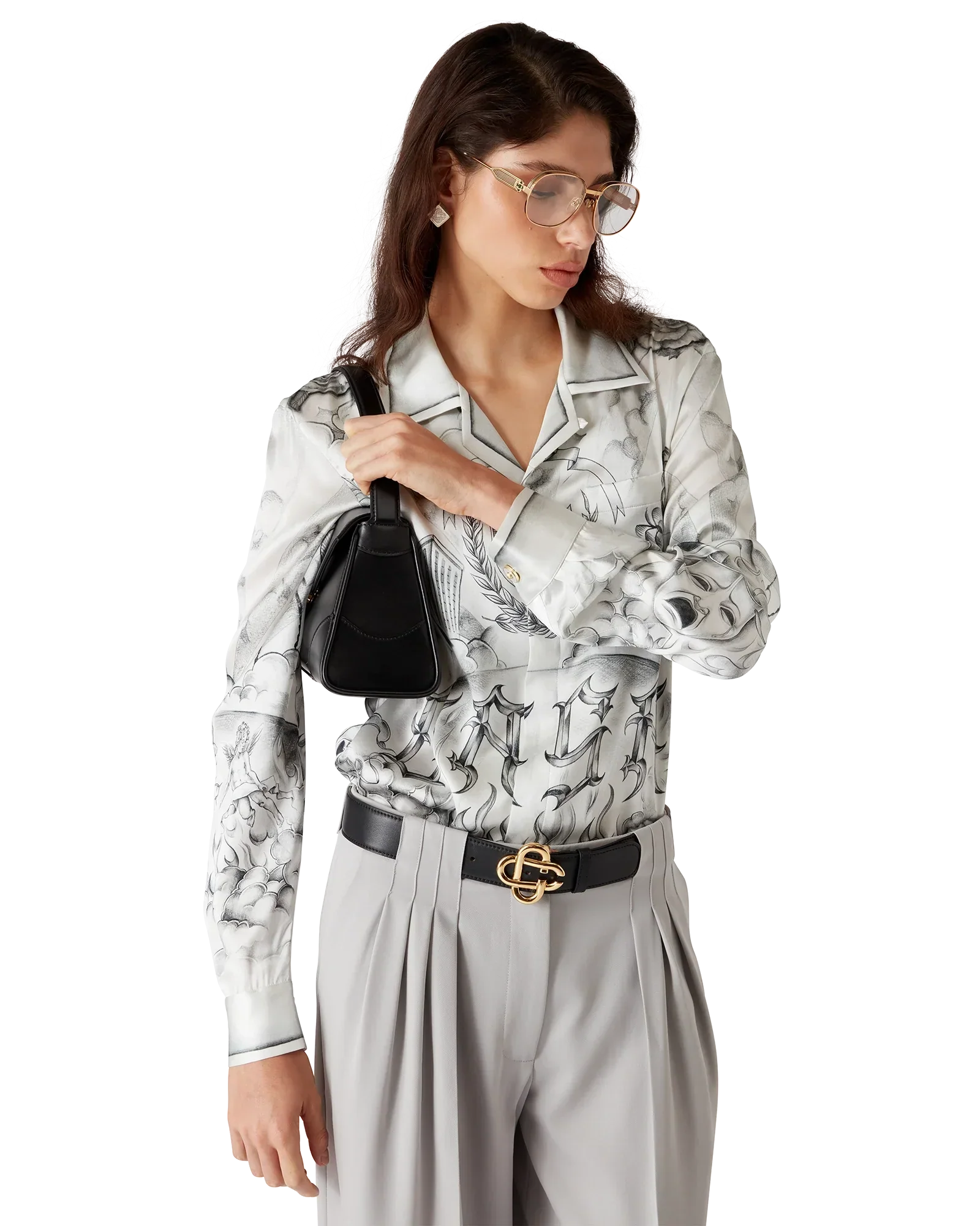 Tattoo Long Sleeve Silk Shirt | Casablanca Paris | Image 4