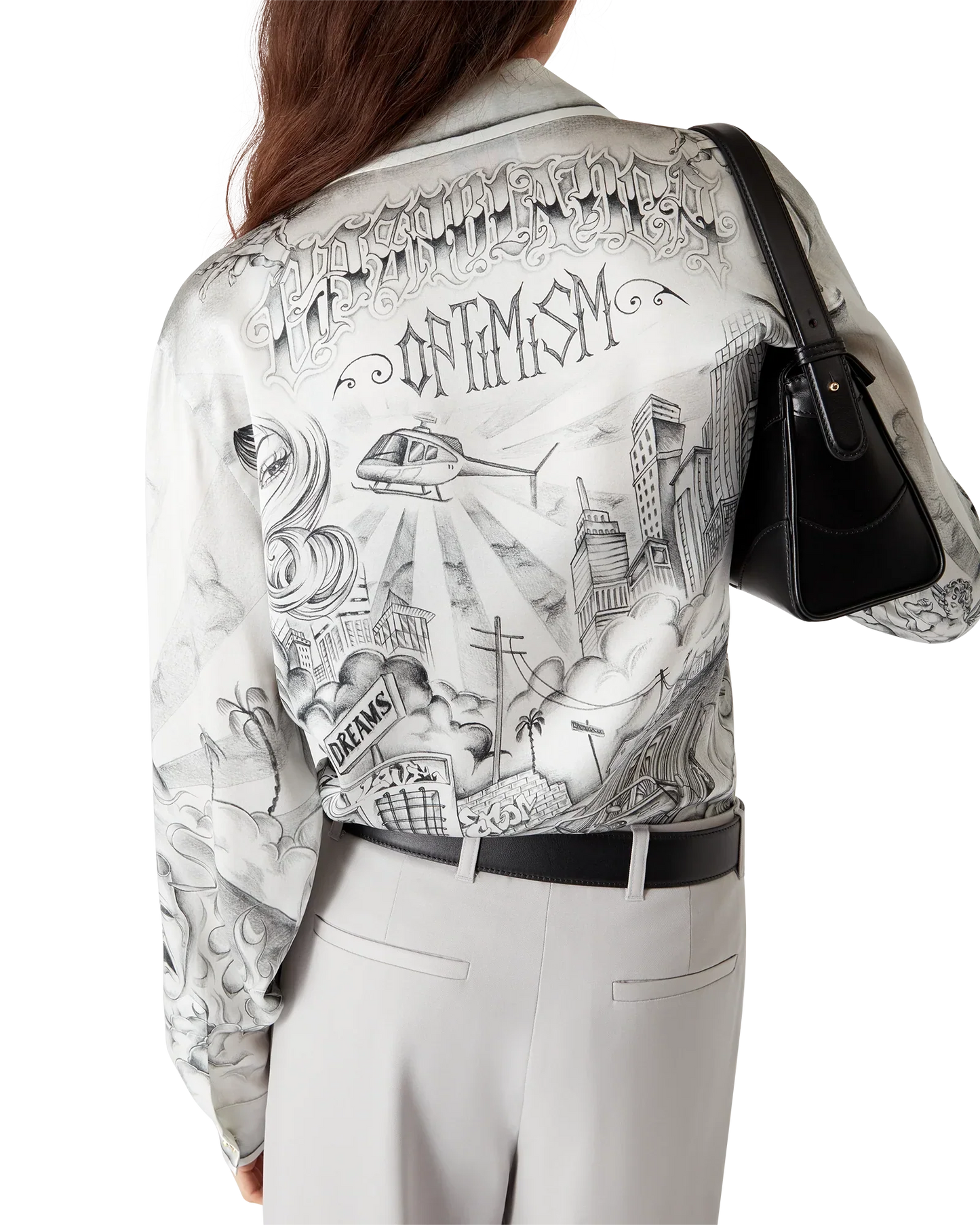 Tattoo Long Sleeve Silk Shirt | Casablanca Paris | Image 5