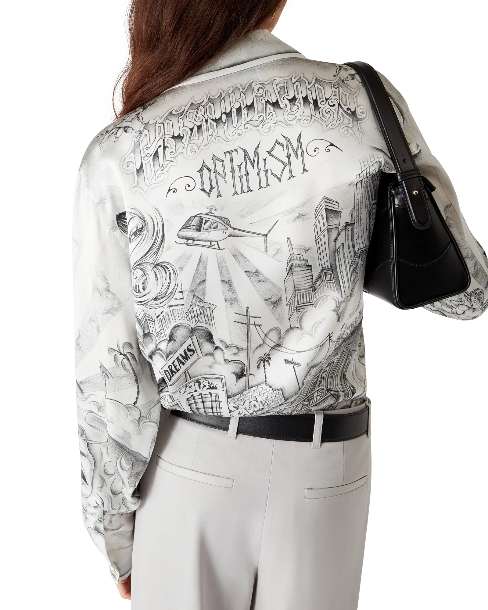 Tattoo Long Sleeve Silk Shirt | Casablanca Paris | Image 5