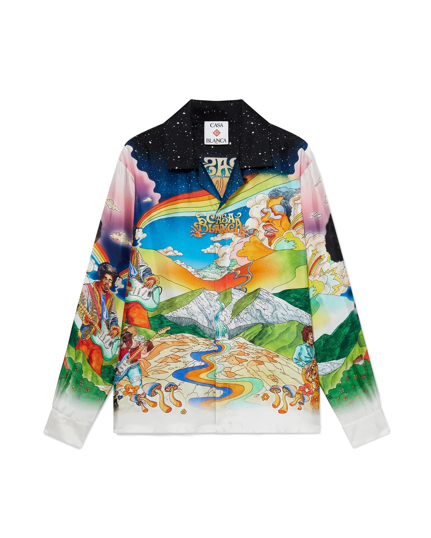 La Musique Long Sleeve Silk Shirt | Casablanca Paris | Image 1