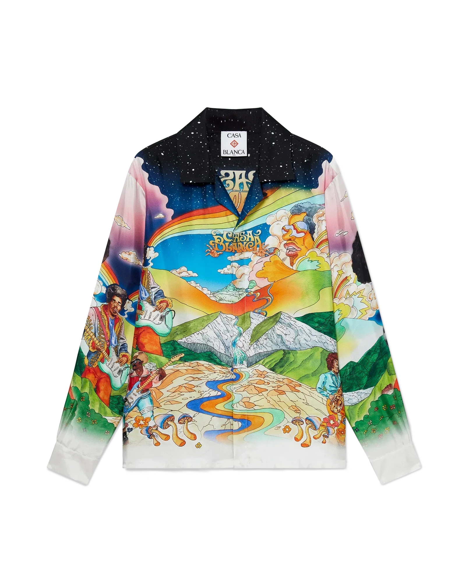 La Musique Long Sleeve Silk Shirt | Casablanca Paris | Image 1