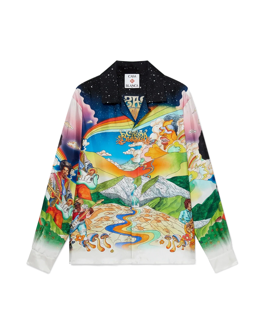 La Musique Long Sleeve Silk Shirt | Casablanca Paris | Image 1