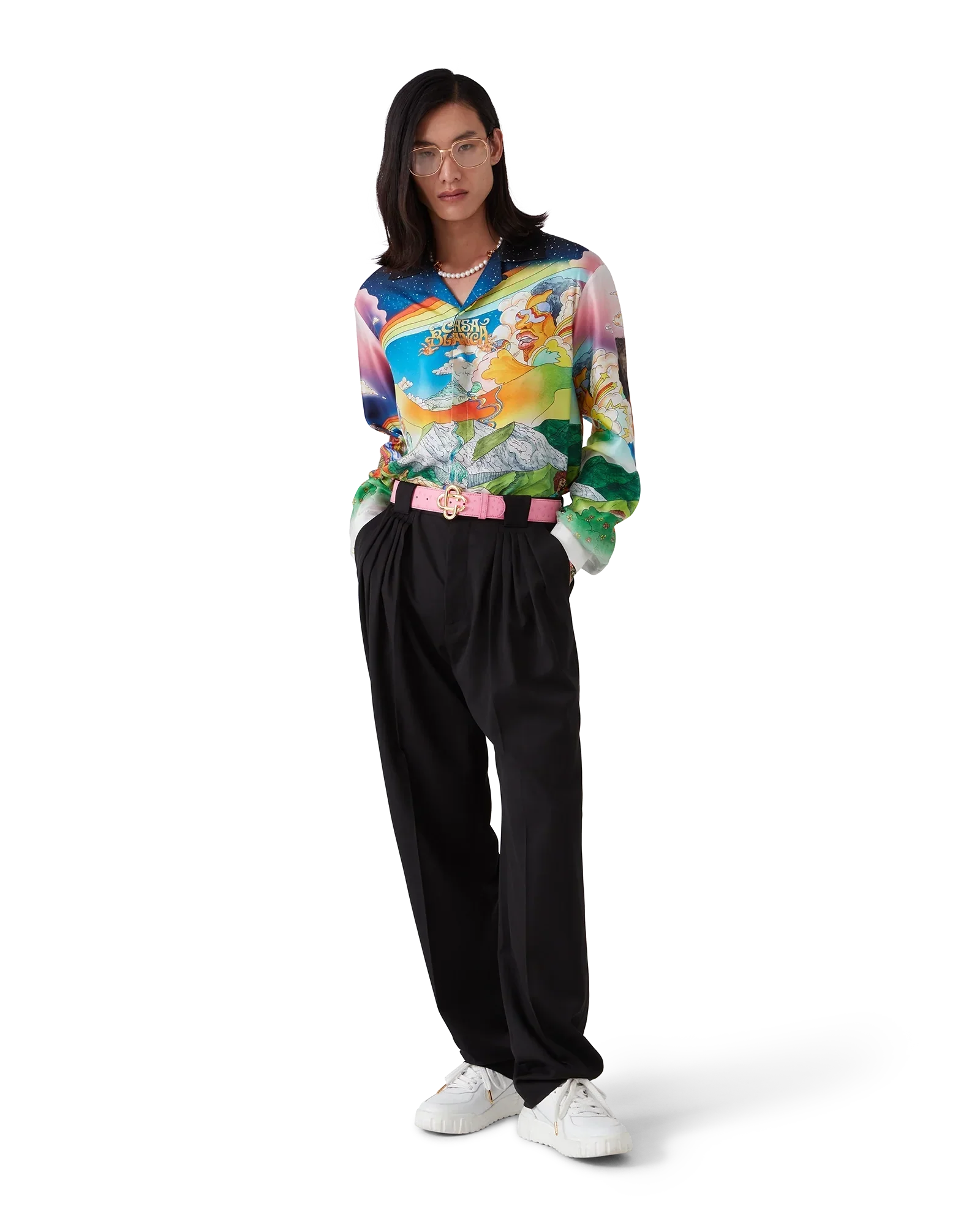La Musique Long Sleeve Silk Shirt | Casablanca Paris | Image 6