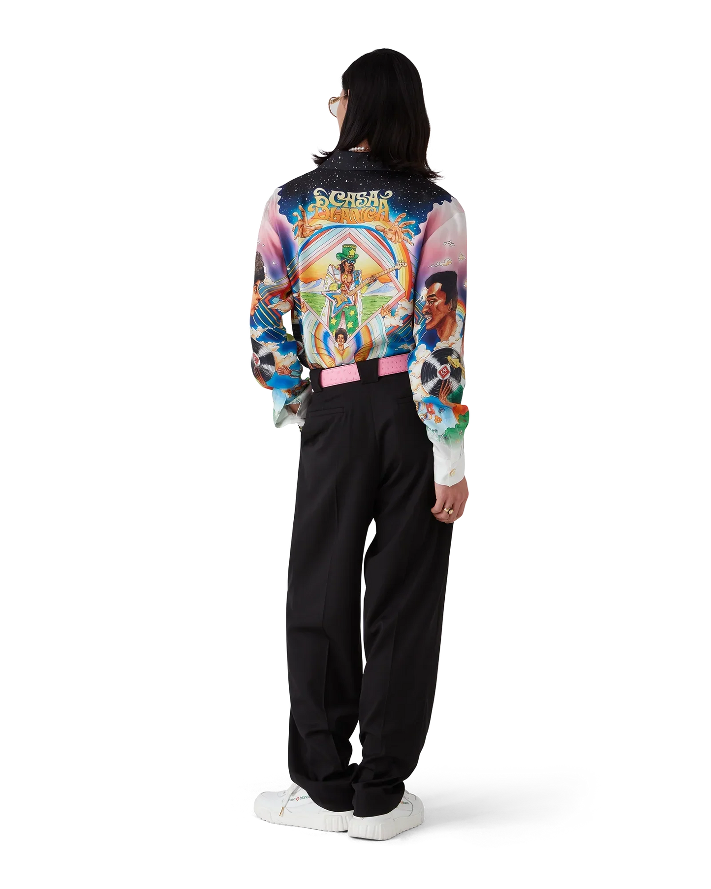 La Musique Long Sleeve Silk Shirt | Casablanca Paris | Image 7