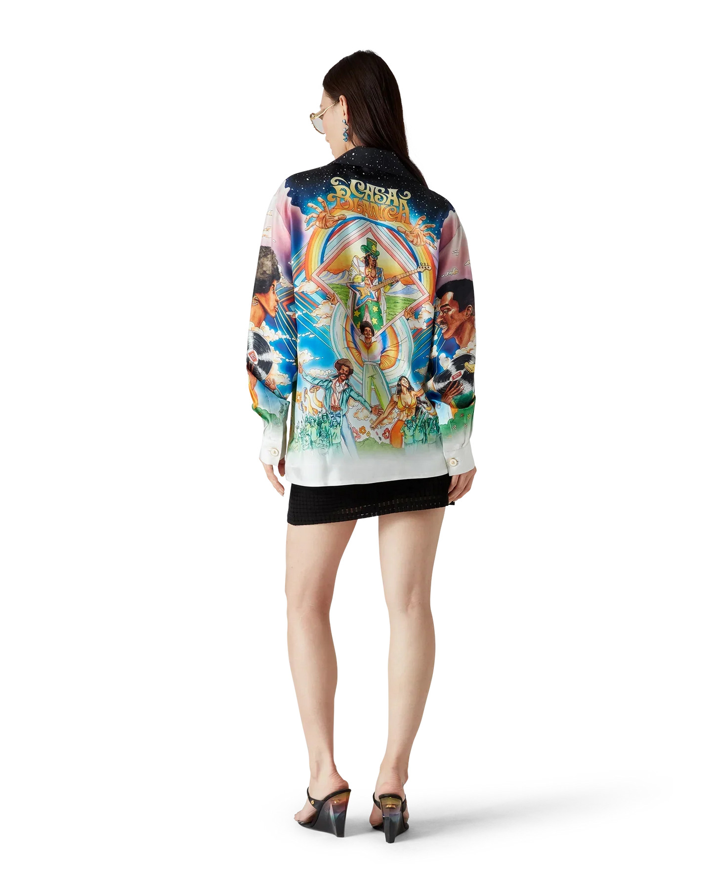 La Musique Long Sleeve Silk Shirt | Casablanca Paris | Image 3