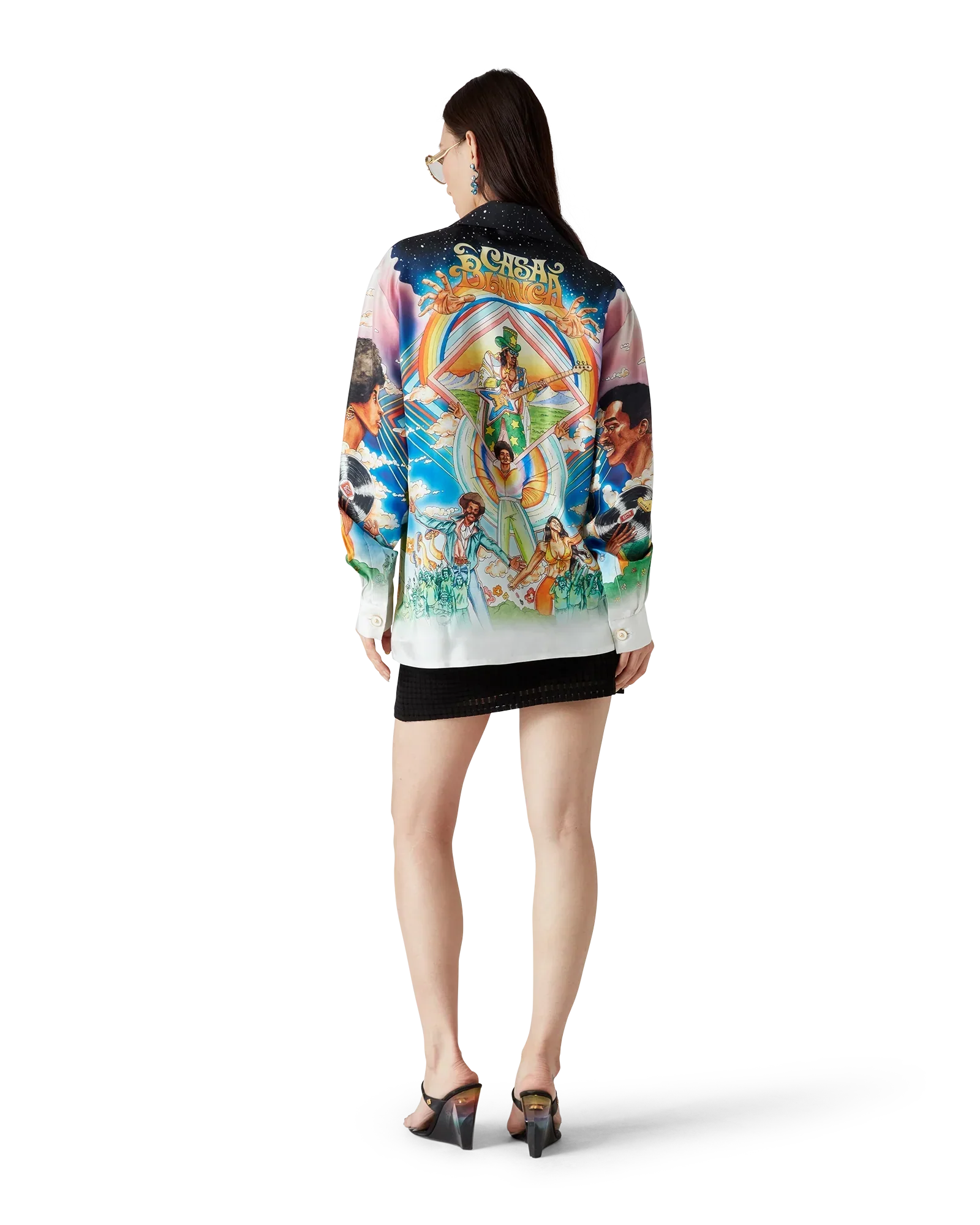 La Musique Long Sleeve Silk Shirt | Casablanca Paris | Image 3