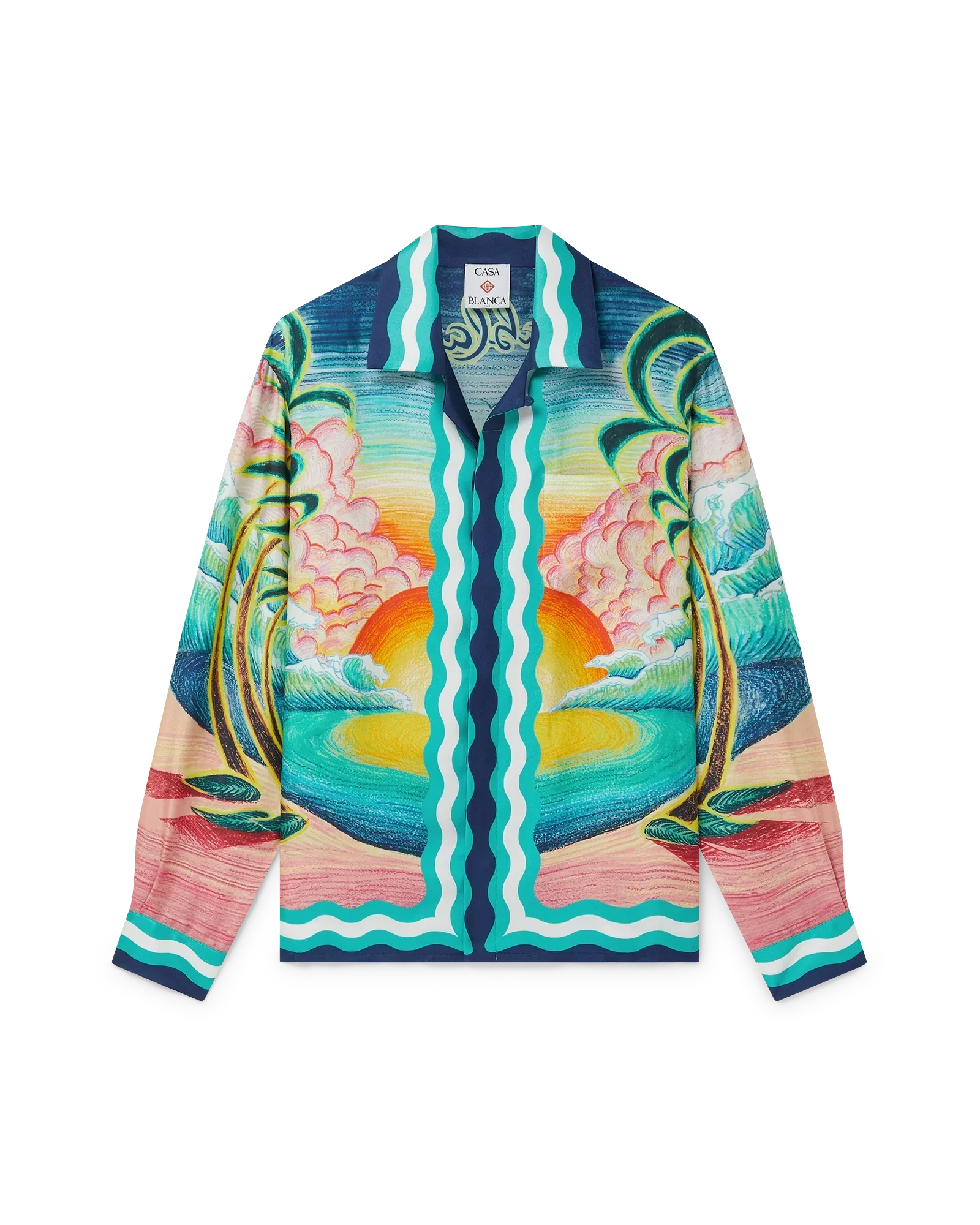 Danse De La Mer Long Sleeve Silk Shirt | Casablanca Paris | Image 1