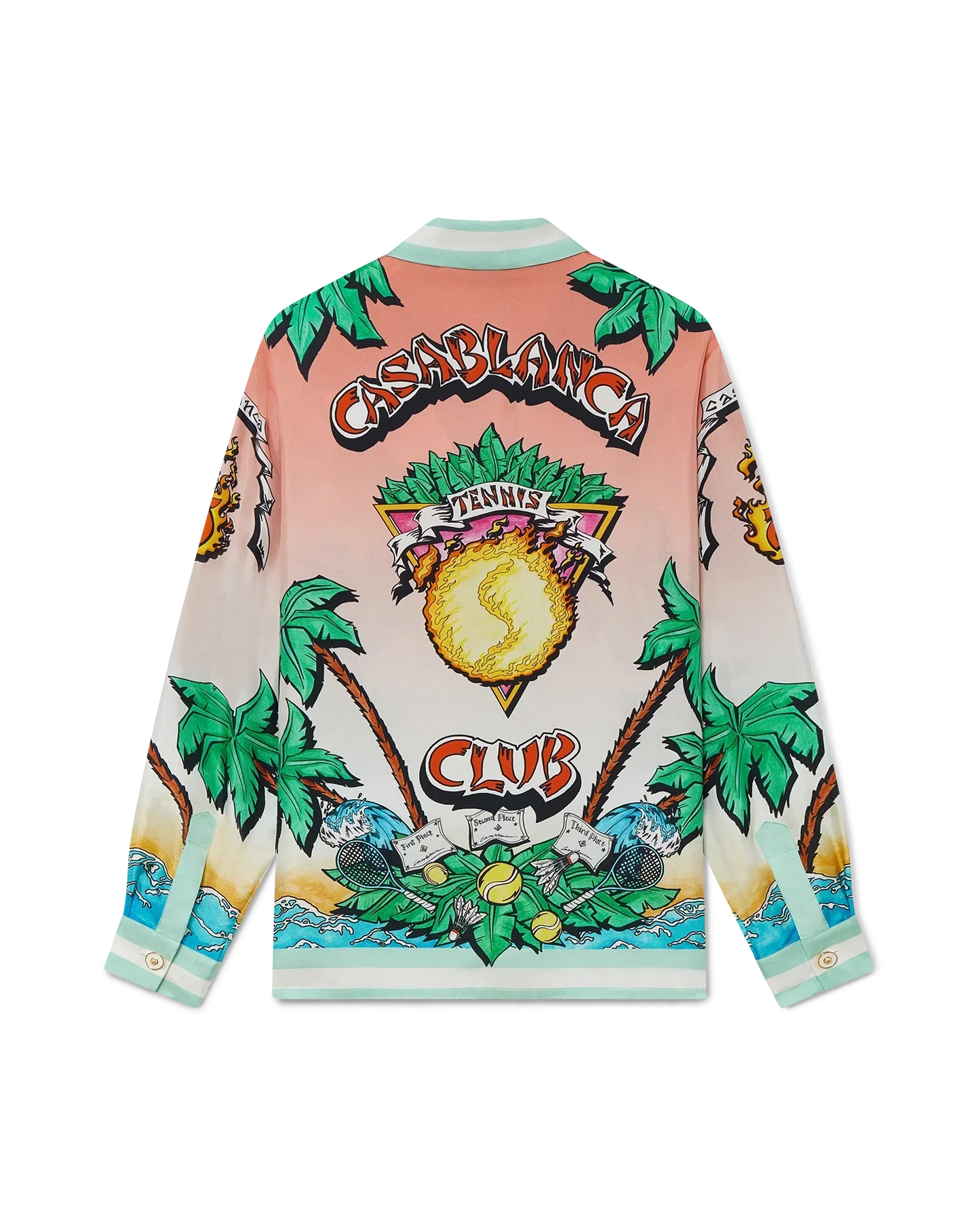 Tennis Club Long Sleeve Silk Shirt | Casablanca Paris | Image 1