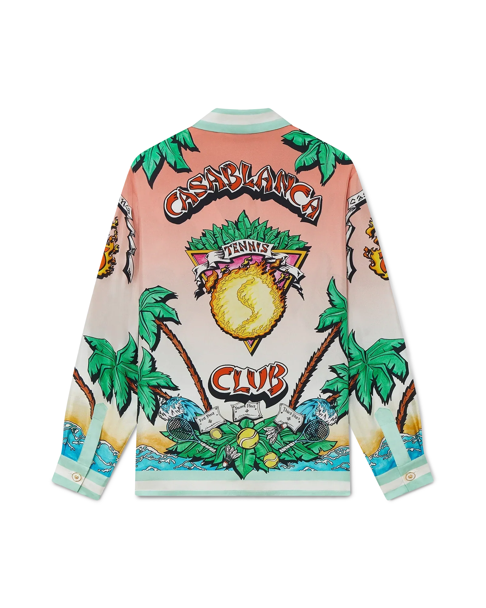 Tennis Club Long Sleeve Silk Shirt | Casablanca Paris | Image 1