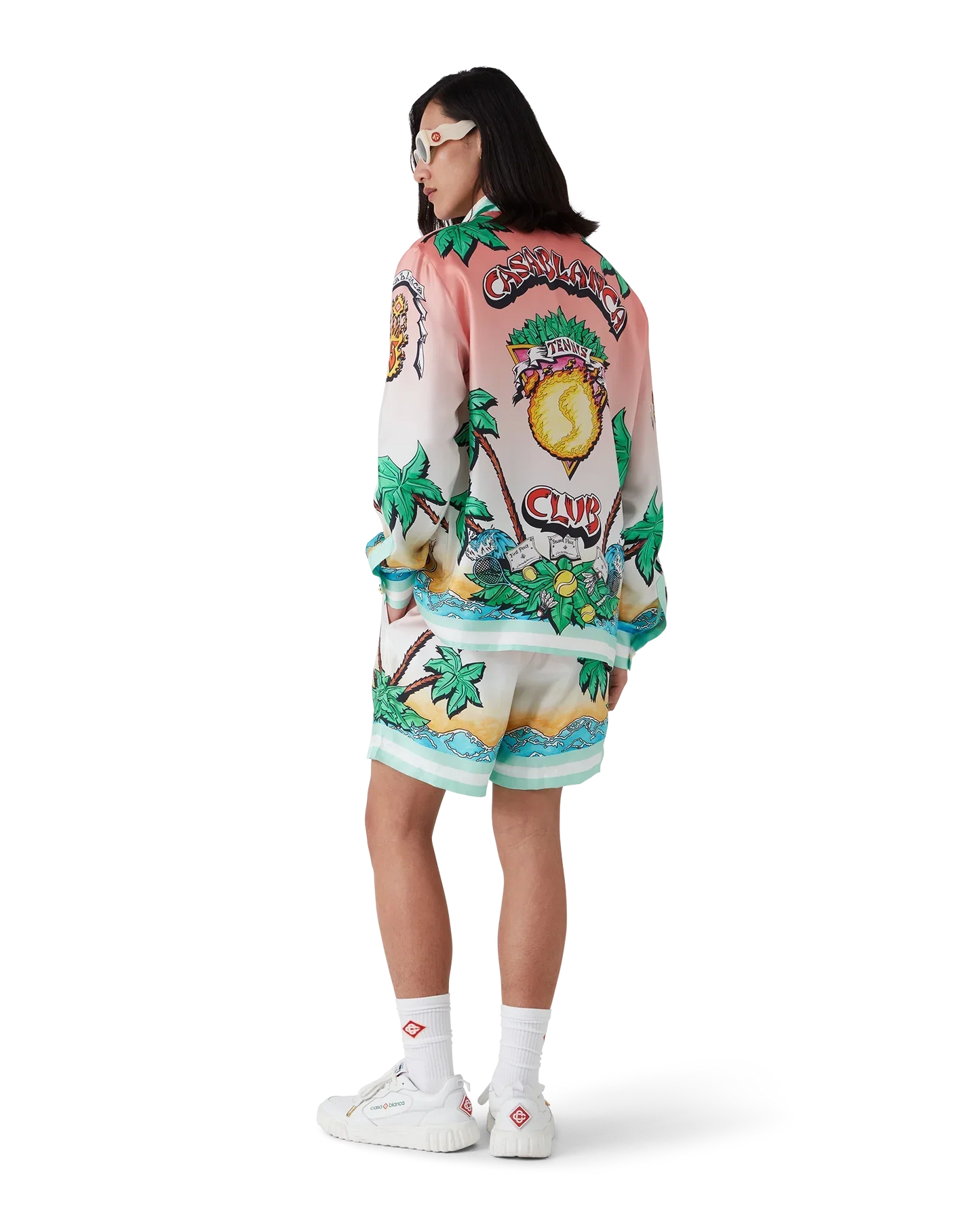 Tennis Club Long Sleeve Silk Shirt | Casablanca Paris | Image 7