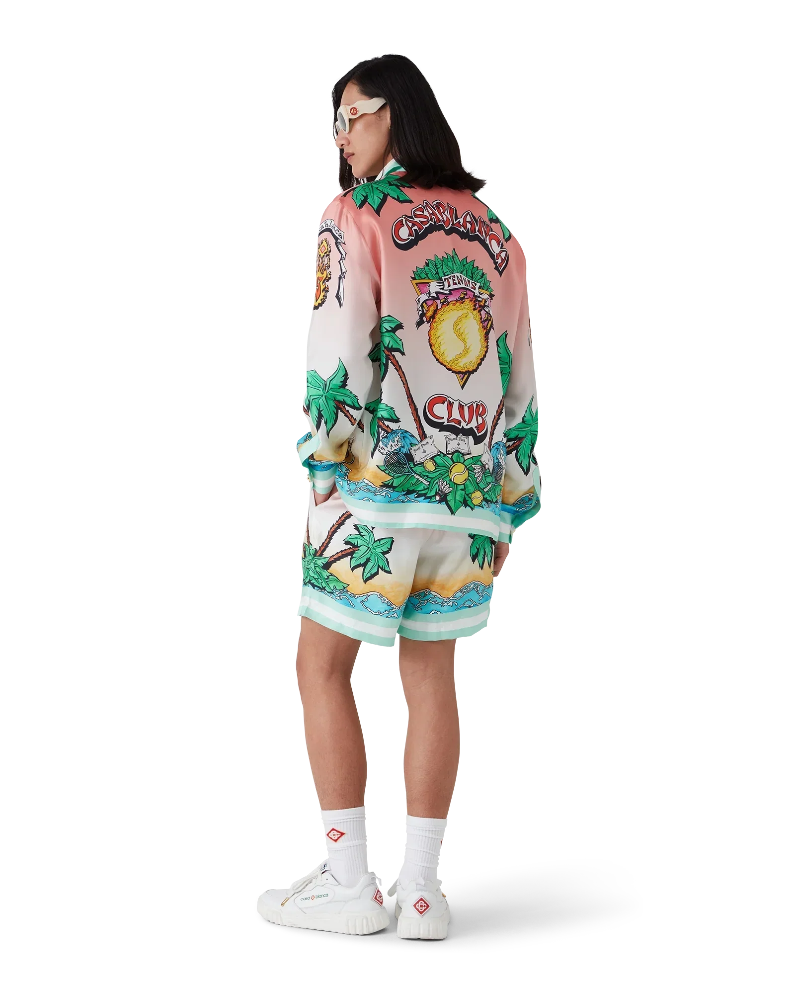 Tennis Club Long Sleeve Silk Shirt | Casablanca Paris | Image 7