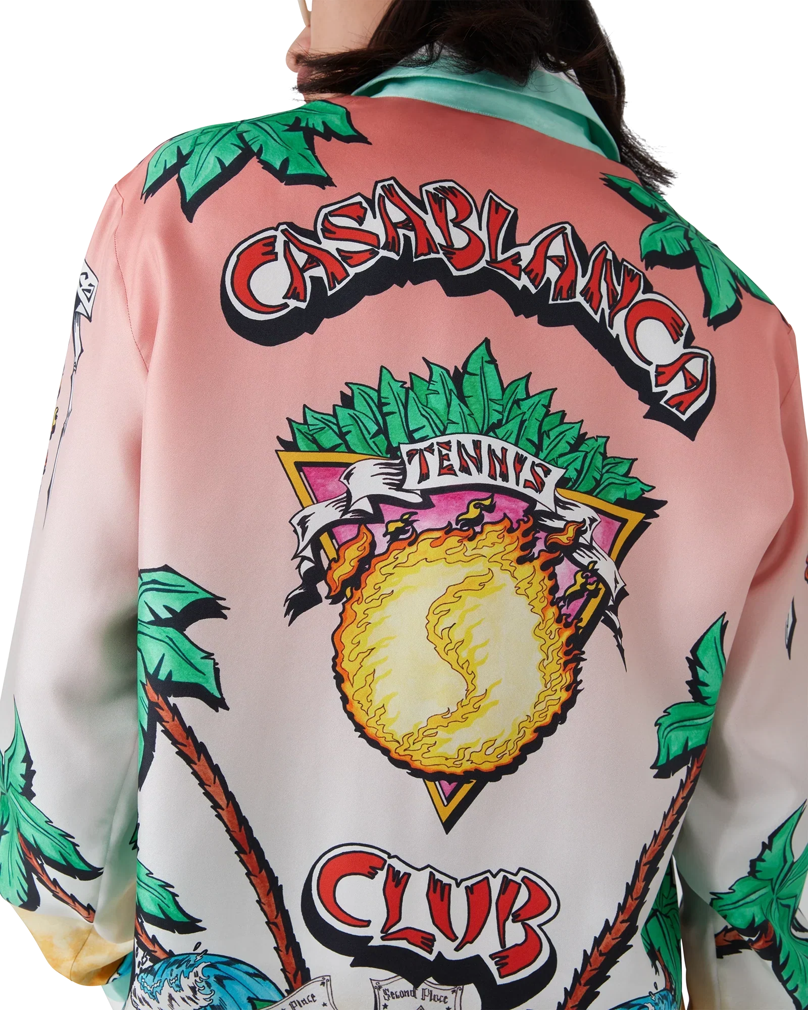 Tennis Club Long Sleeve Silk Shirt | Casablanca Paris | Image 9