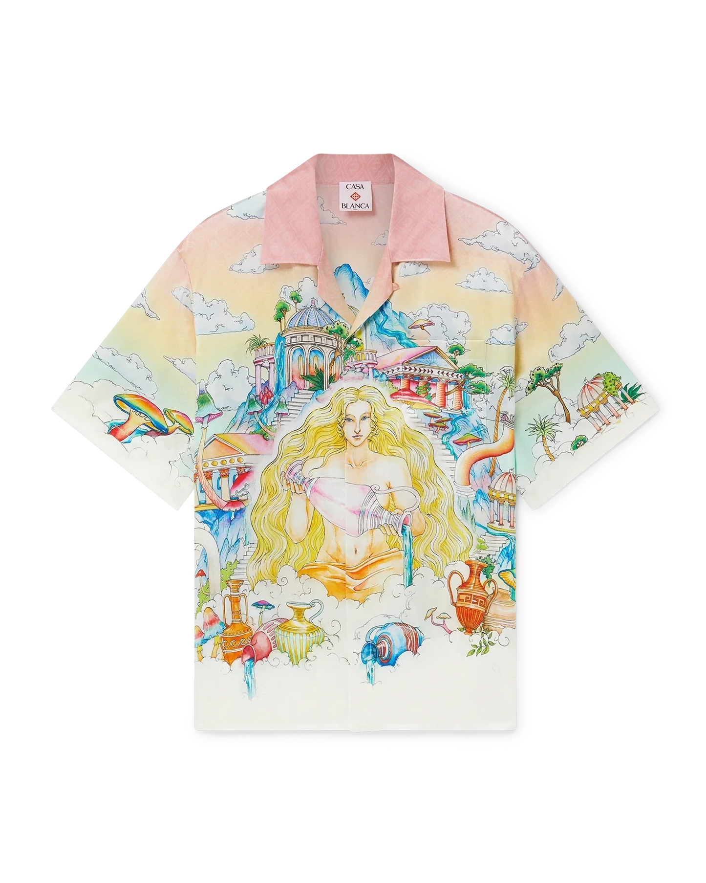 The Road To Knowledge Short Sleeve Silk Shirt | Casablanca Paris | Image 1