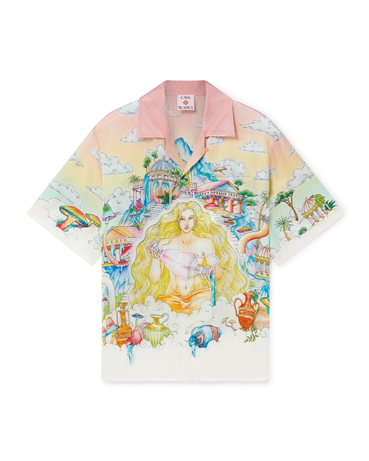 The Road To Knowledge Short Sleeve Silk Shirt | Casablanca Paris | Image 1