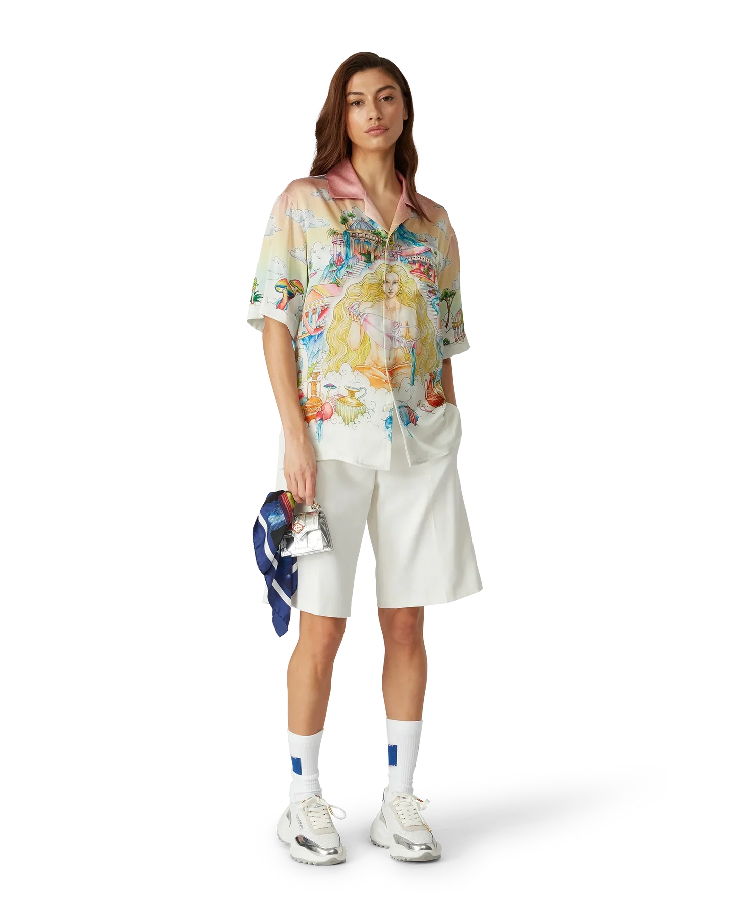 The Road To Knowledge Short Sleeve Silk Shirt | Casablanca Paris | Image 2