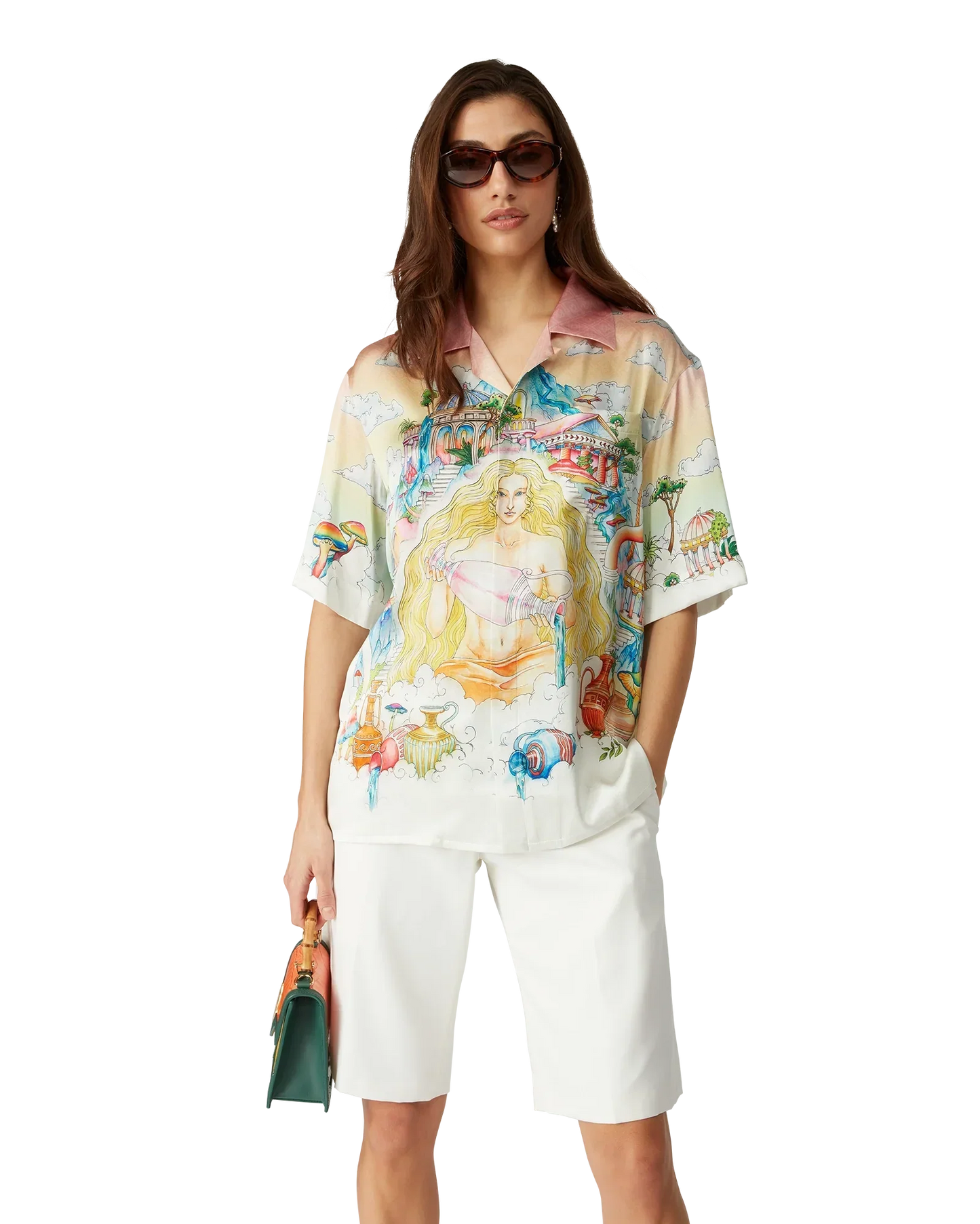 The Road To Knowledge Short Sleeve Silk Shirt | Casablanca Paris | Image 4