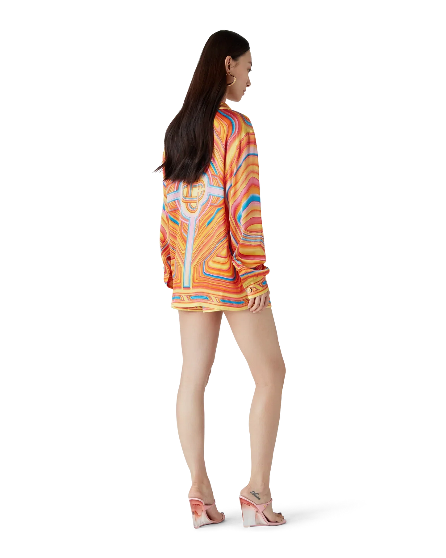 Low Rider Long Sleeve Silk Shirt | Casablanca Paris | Image 3