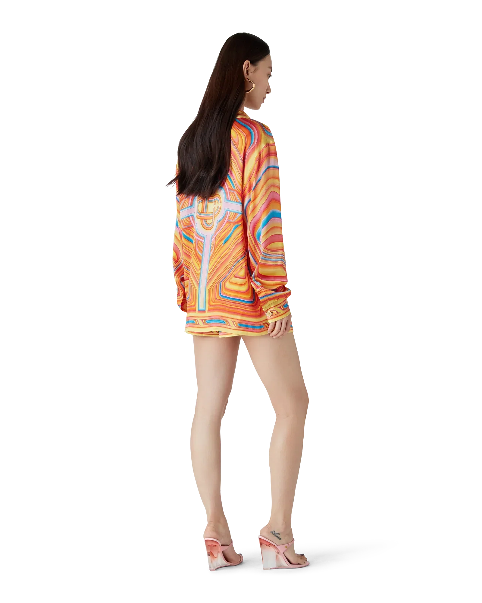 Low Rider Long Sleeve Silk Shirt | Casablanca Paris | Image 3