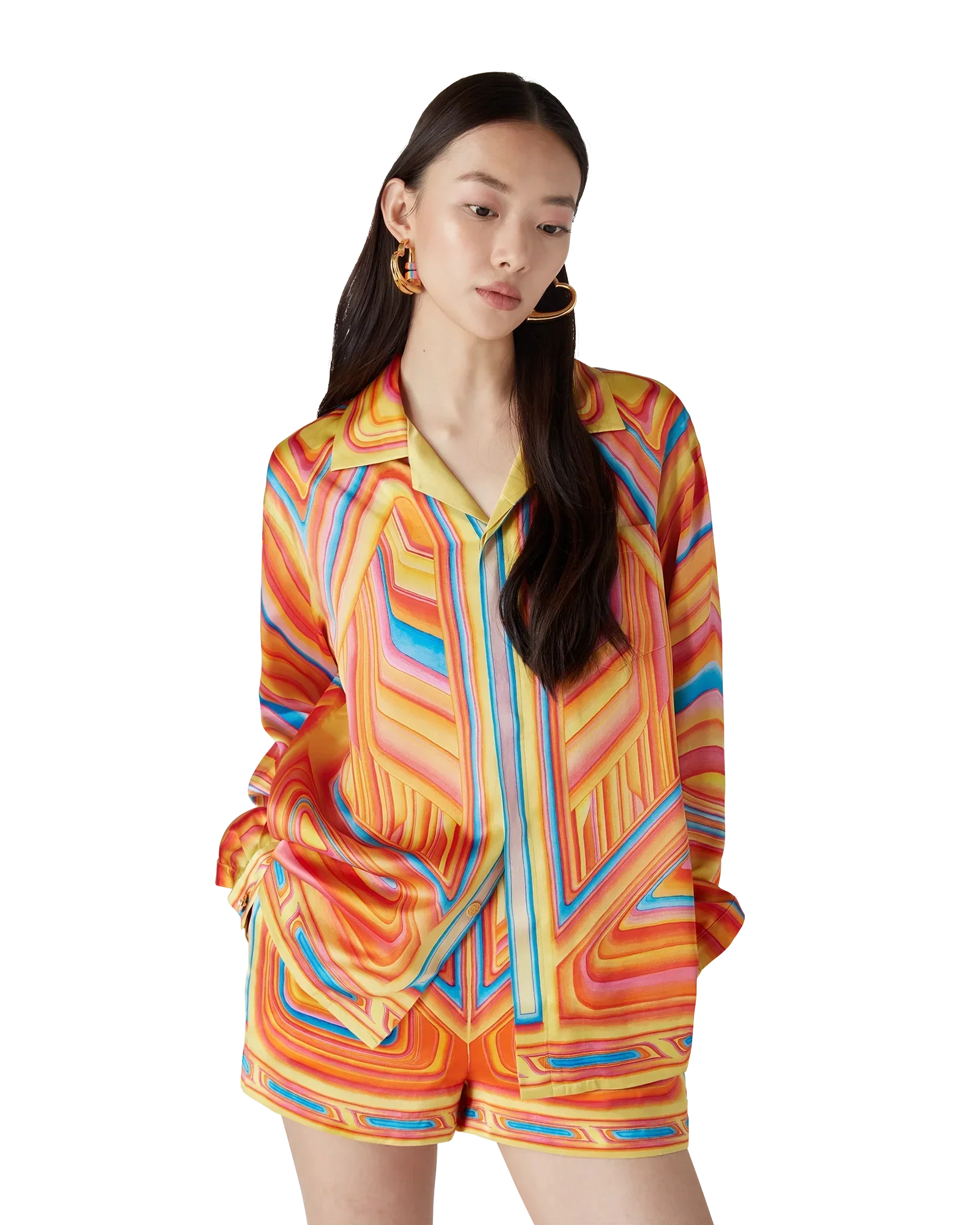Low Rider Long Sleeve Silk Shirt | Casablanca Paris | Image 4