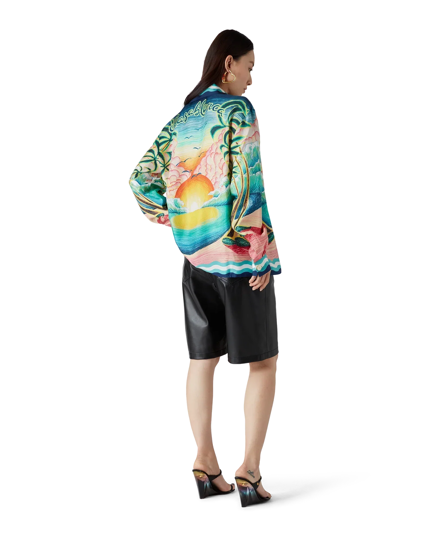 Danse De La Mer Long Sleeve Silk Shirt | Casablanca Paris | Image 3