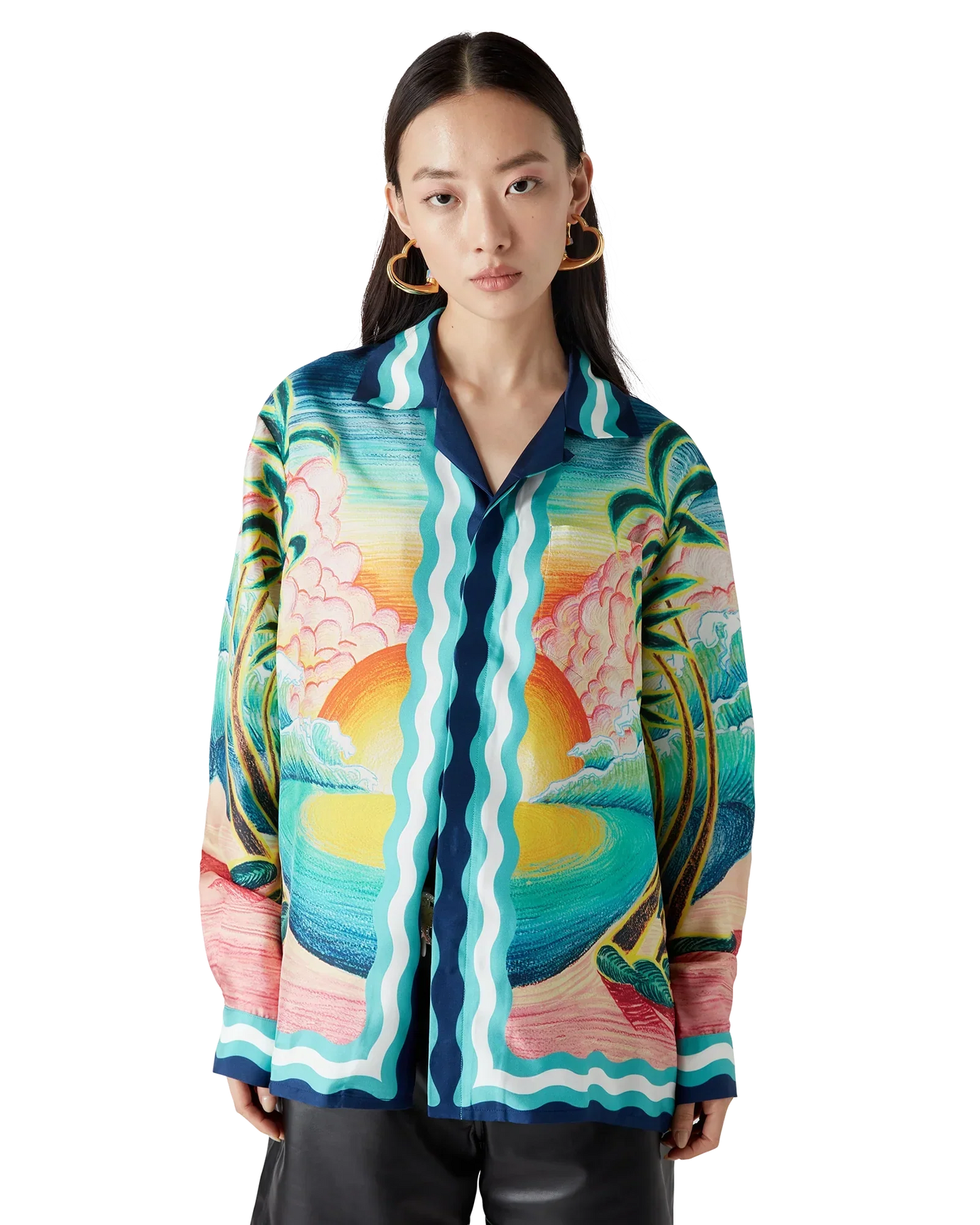 Danse De La Mer Long Sleeve Silk Shirt | Casablanca Paris | Image 4