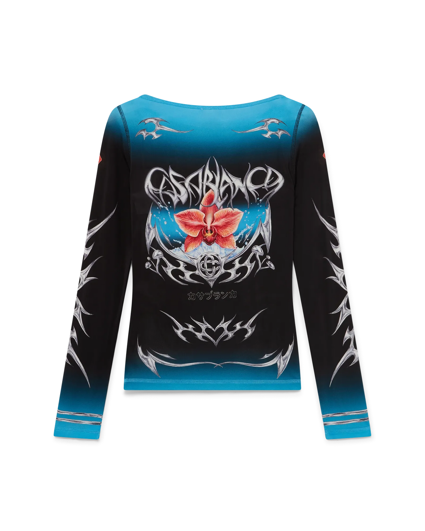 Blades Slinky Jersey Long Sleeve Top | Casablanca Paris | Image 6