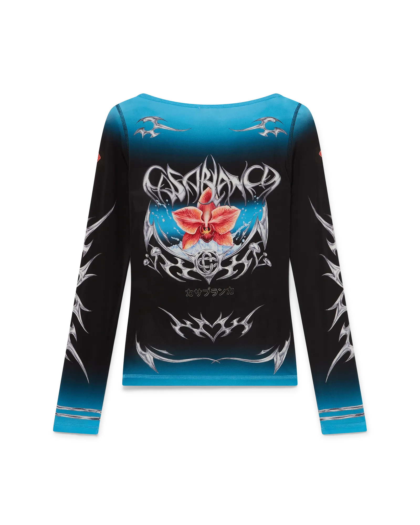 Blades Slinky Jersey Long Sleeve Top | Casablanca Paris | Image 6
