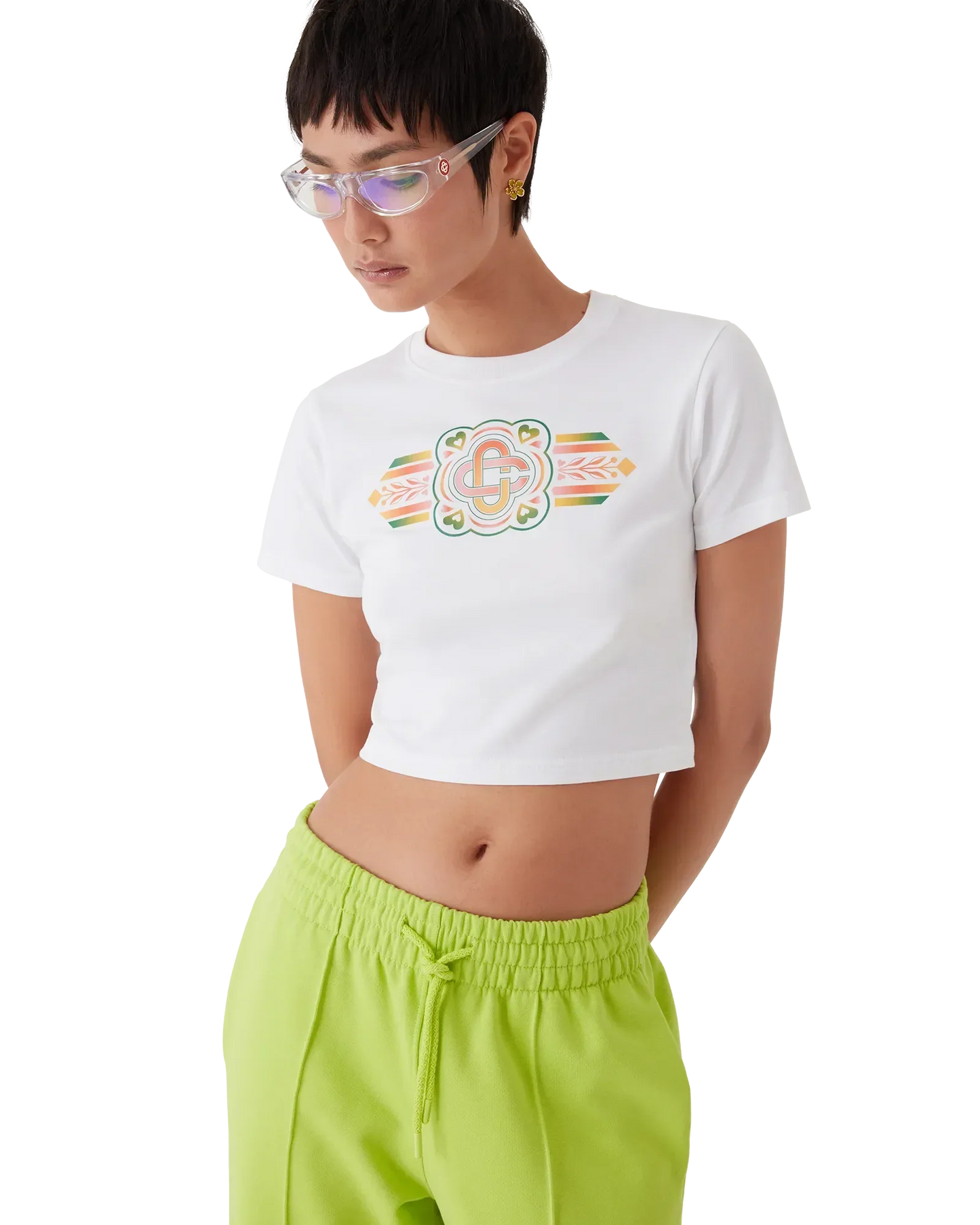 Unity Is Power Cropped Baby Short Sleeve T-Shirt | Casablanca Paris | Image 4