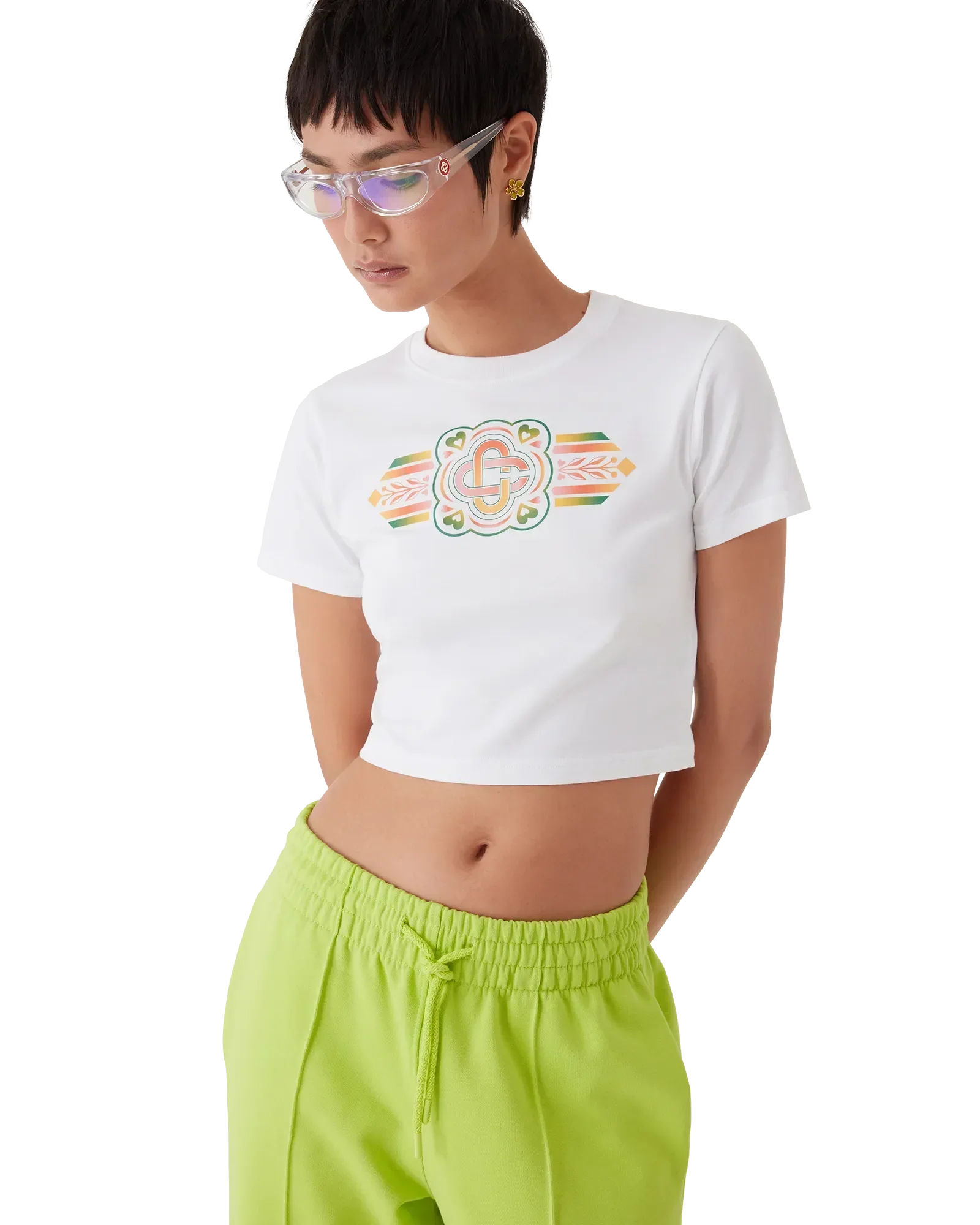 Unity Is Power Cropped Baby Short Sleeve T-Shirt | Casablanca Paris | Image 4