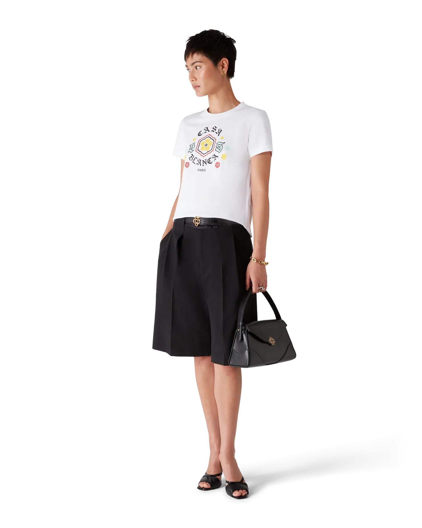 Emblem Fitted Short Sleeve T-Shirt | Casablanca Paris | Image 4