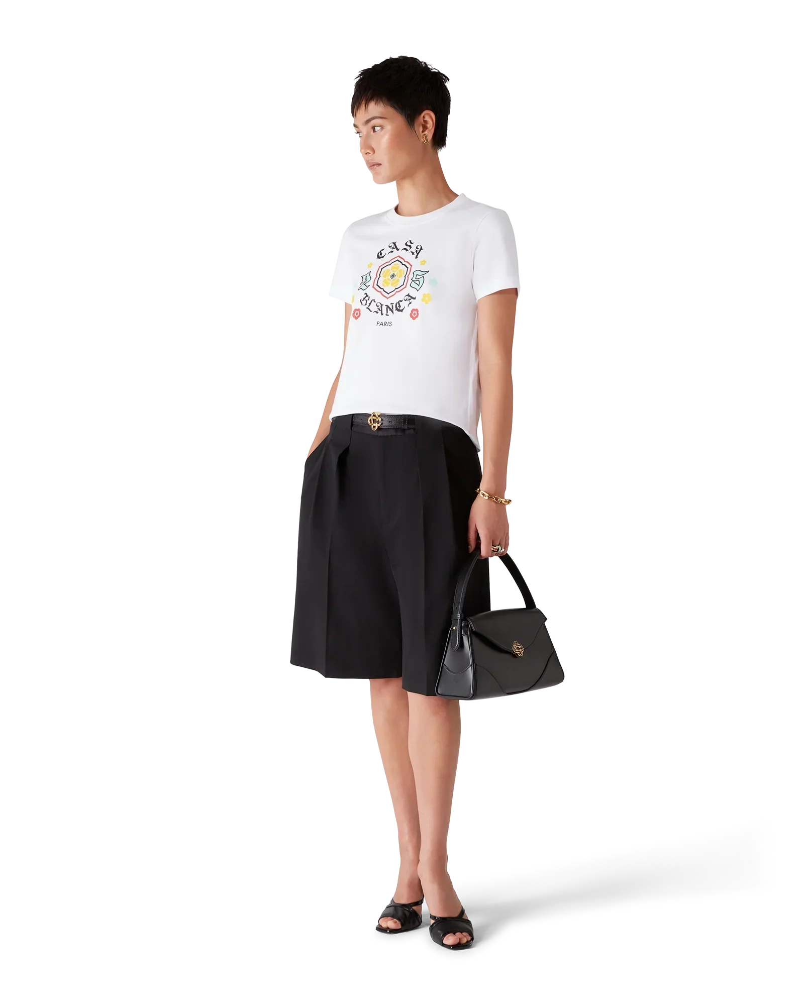 Emblem Fitted Short Sleeve T-Shirt | Casablanca Paris | Image 4