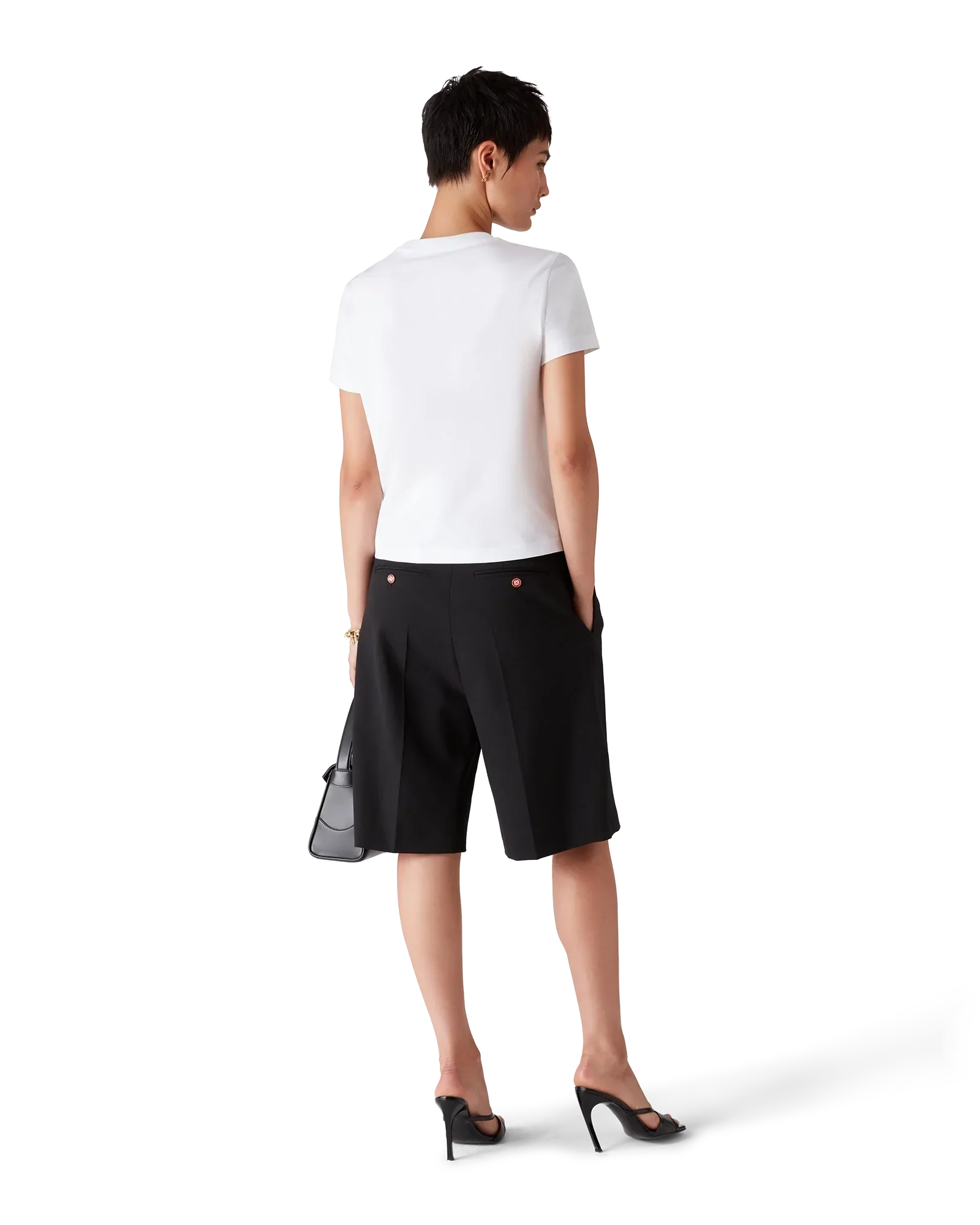 Emblem Fitted Short Sleeve T-Shirt | Casablanca Paris | Image 5