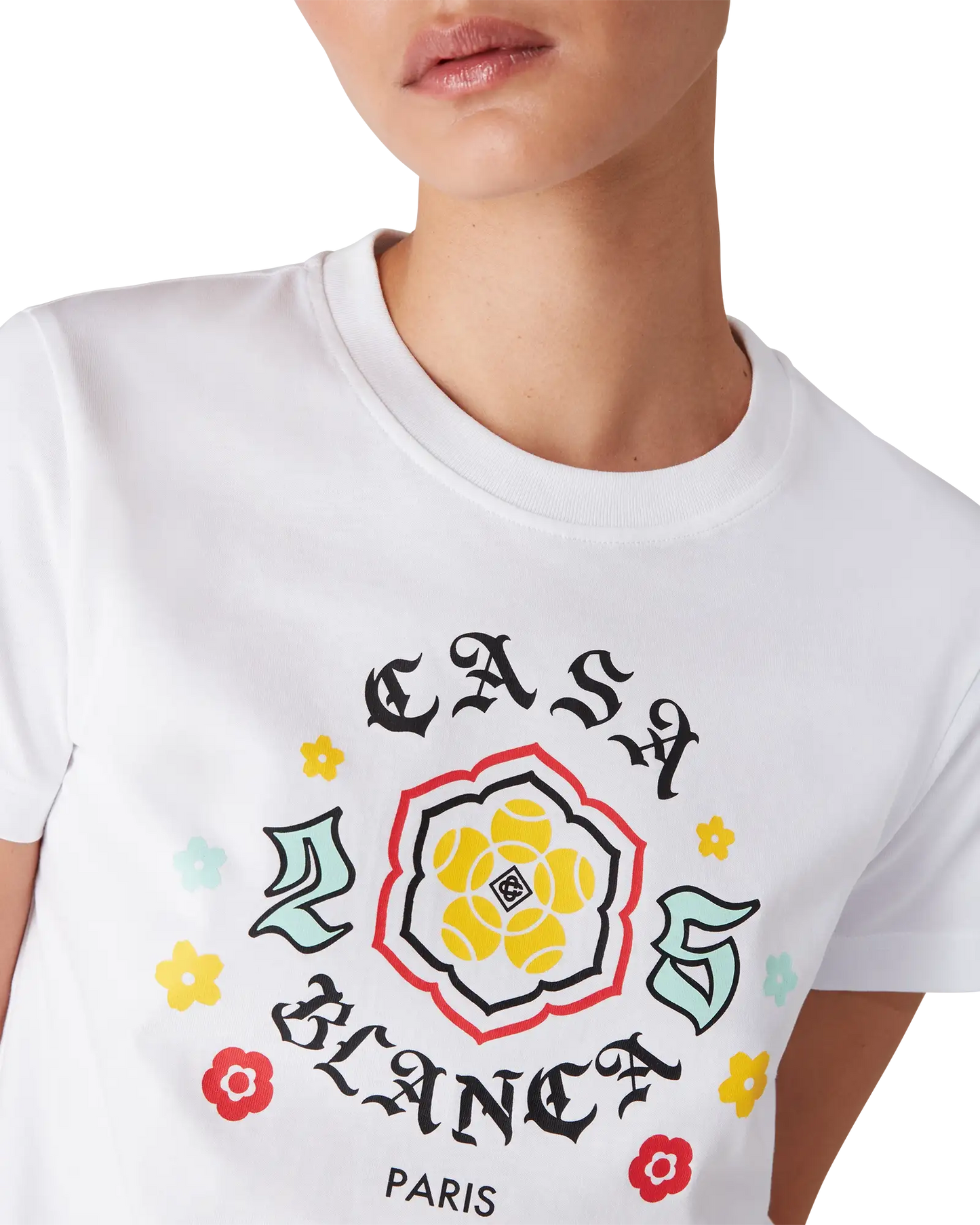 Emblem Fitted Short Sleeve T-Shirt | Casablanca Paris | Image 3