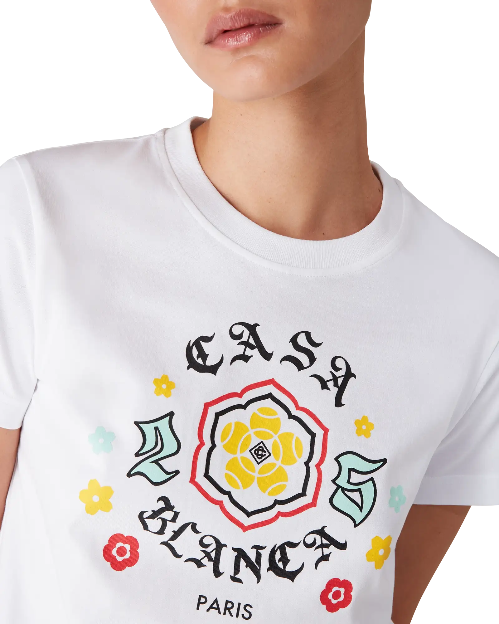 Emblem Fitted Short Sleeve T-Shirt | Casablanca Paris | Image 3