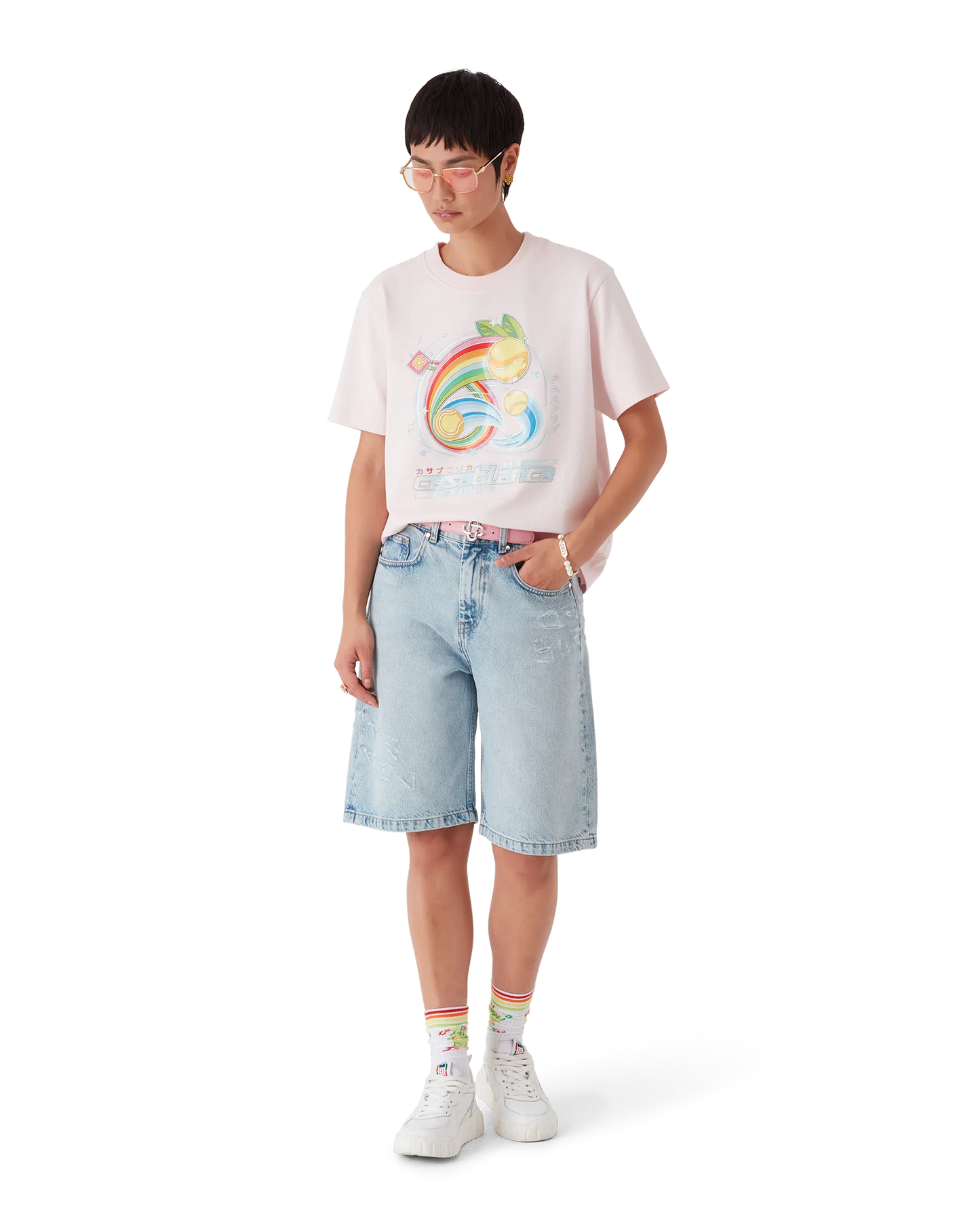 Manga Tennis Ball Short Sleeve T-Shirt | Casablanca Paris | Image 2