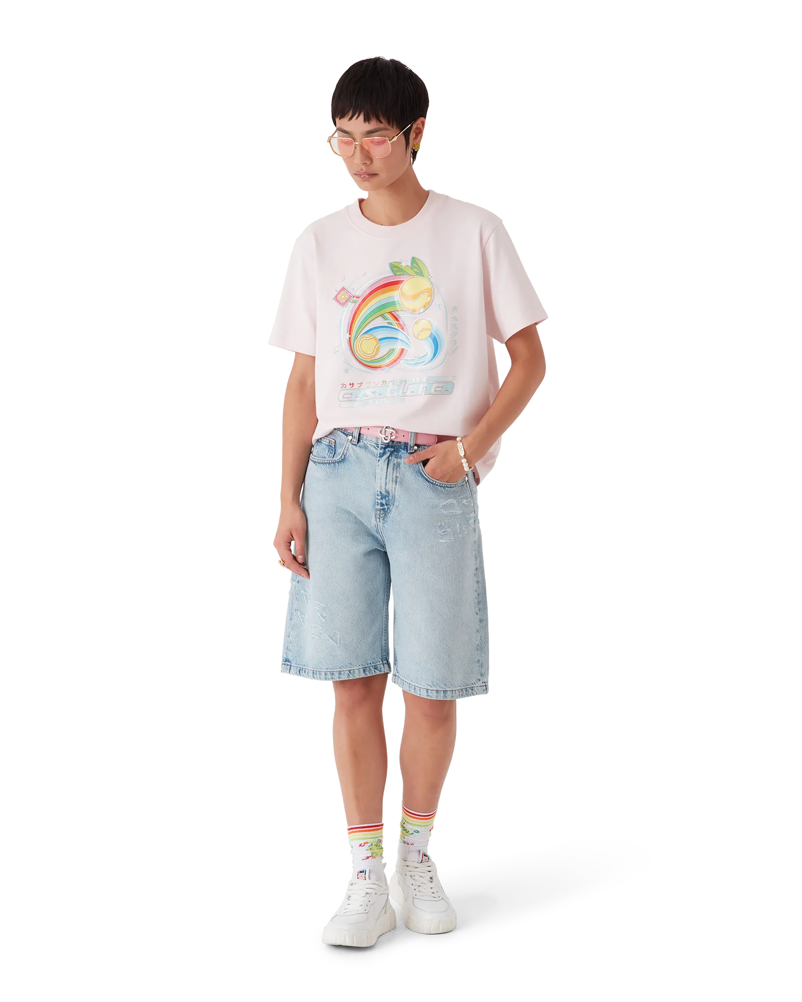 Manga Tennis Ball Short Sleeve T-Shirt | Casablanca Paris | Image 2