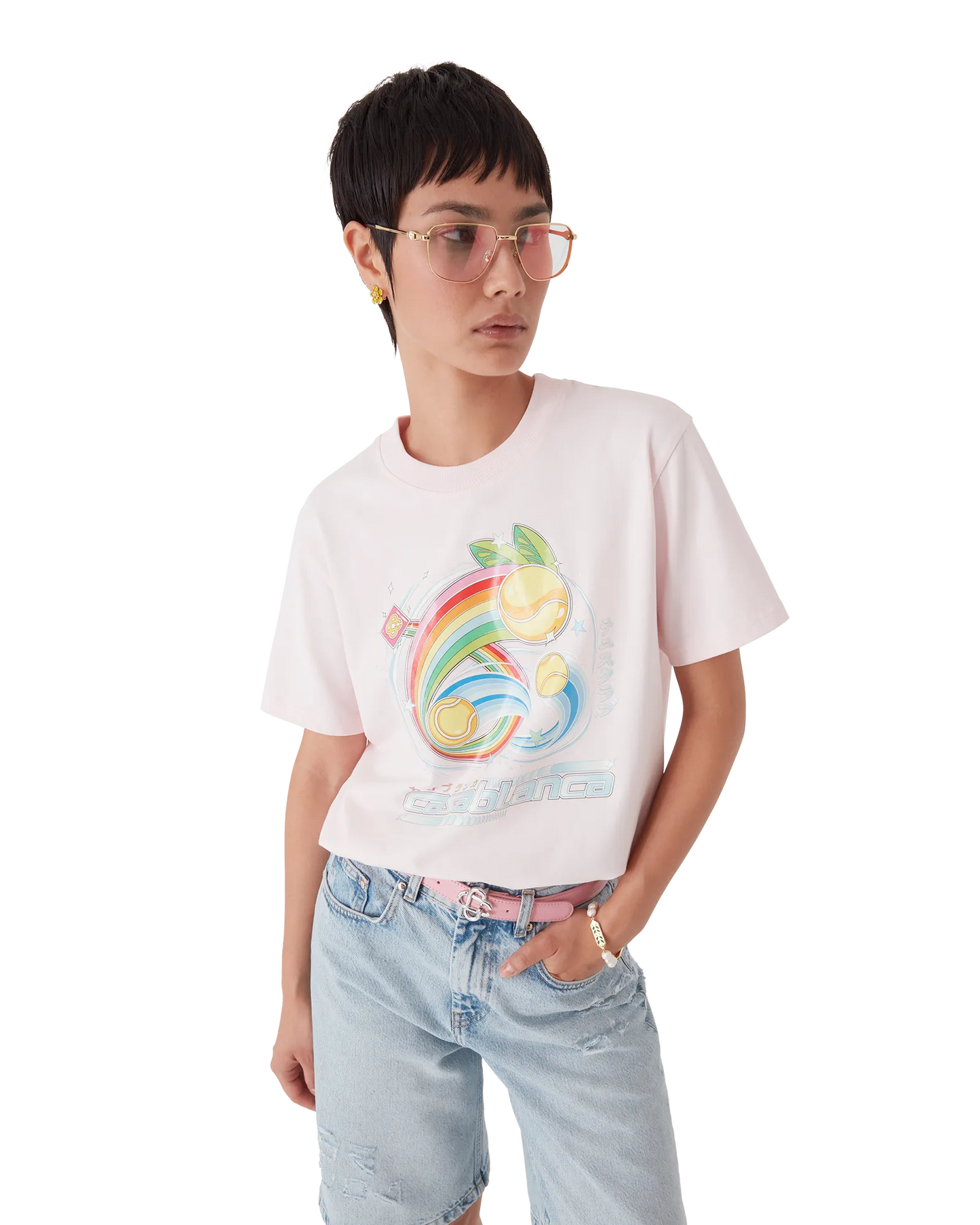 Manga Tennis Ball Short Sleeve T-Shirt | Casablanca Paris | Image 4