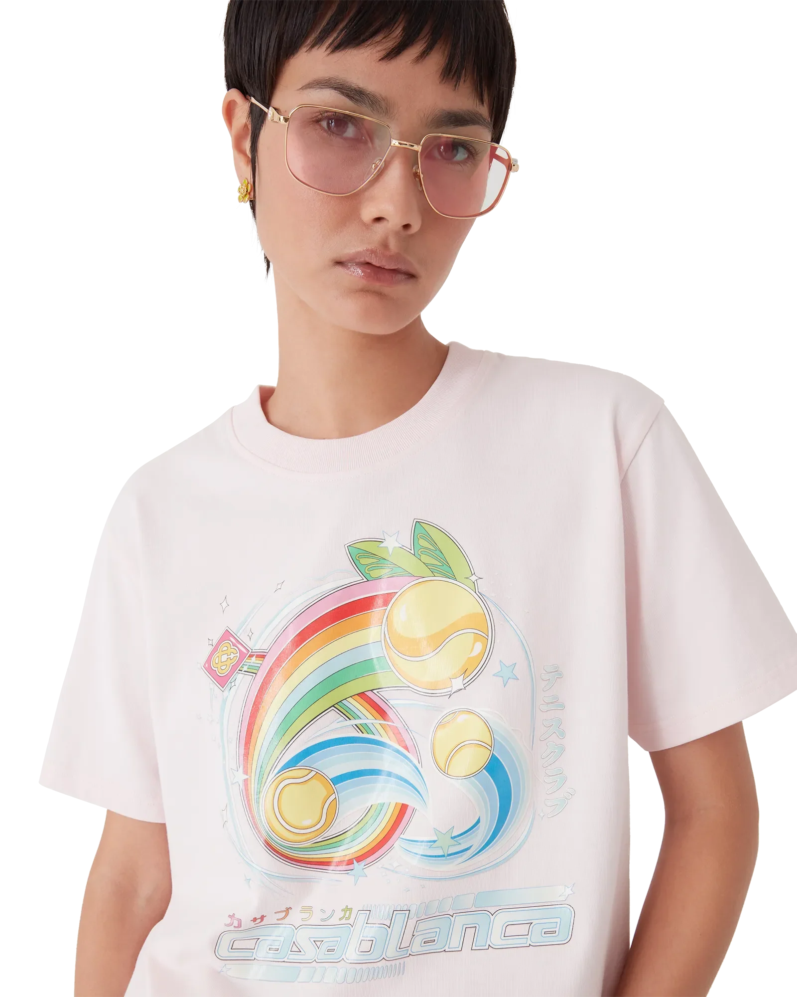 Manga Tennis Ball Short Sleeve T-Shirt | Casablanca Paris | Image 5